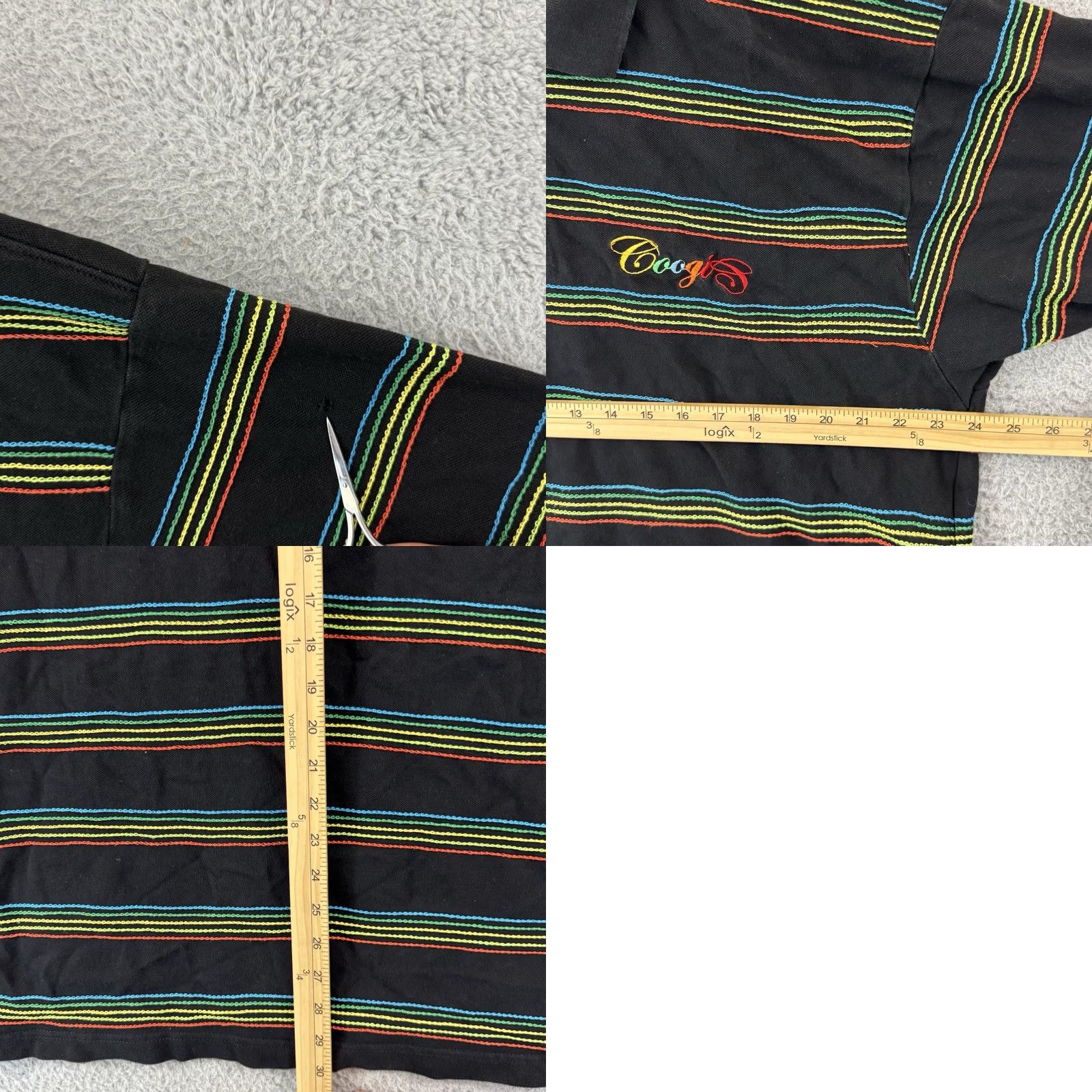 Coogi VINTAGE COOGI Shirt Men 2XL Black Polo Striped Textured Y2K Short Sleeve Hip Hop Shirt Mens 90s Grunge Retro City Short Sleeve Polo Polo Size US XXL / EU 58 / 5 - 8 Thumbnail