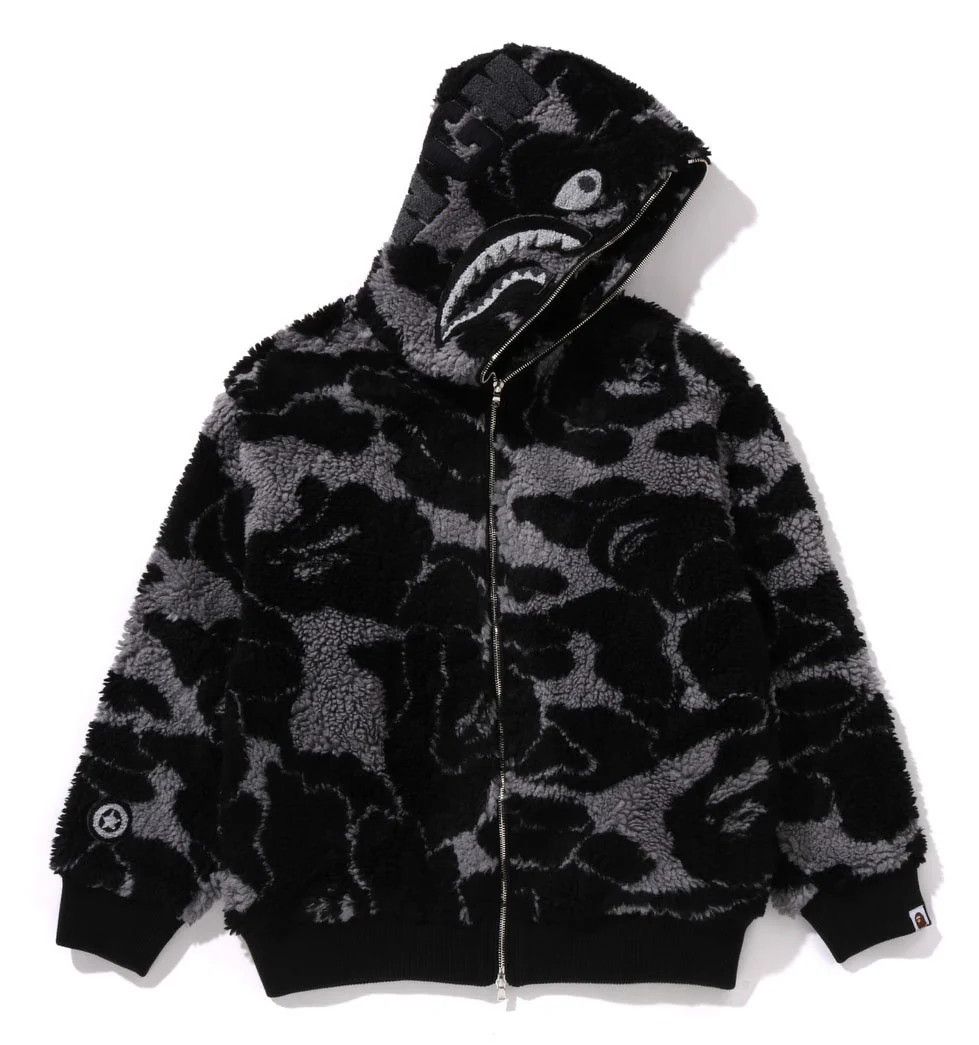 パーカー・フーディ A BATHING APE ABC CAMO RELAXED FIT SHARK FULL ZIP HOODIE ABC CAMO CROCHET RELAXED FIT SHARK FULL ZIP HOODIE MENS – us