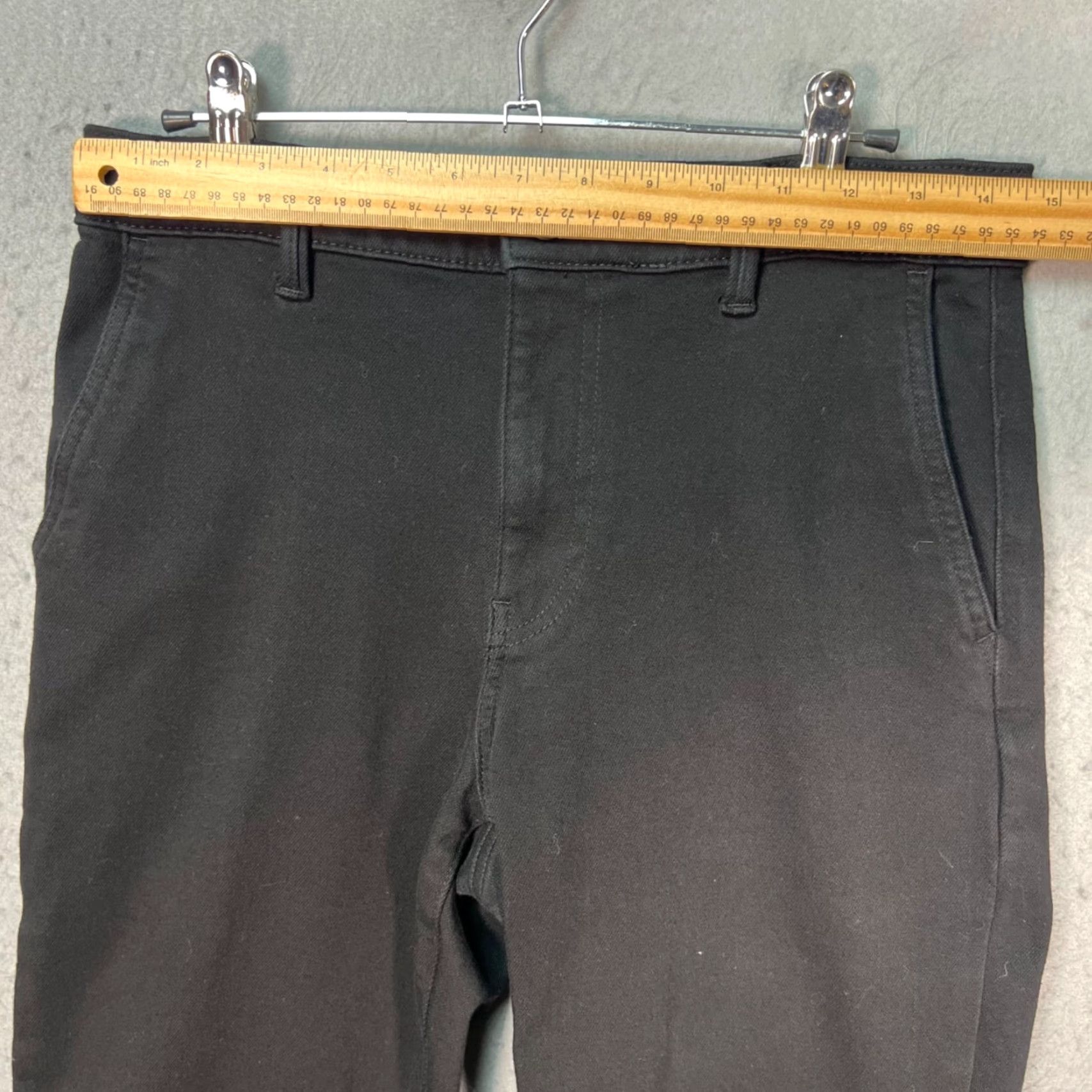 Uniqlo Uniqlo Womens Medium Black Straight Leg Stretch Pants 28 in Waist 27 in Inseam Adult Regular Modern Ankle Pants Size 32" / US 10 / IT 46 - 4 Thumbnail