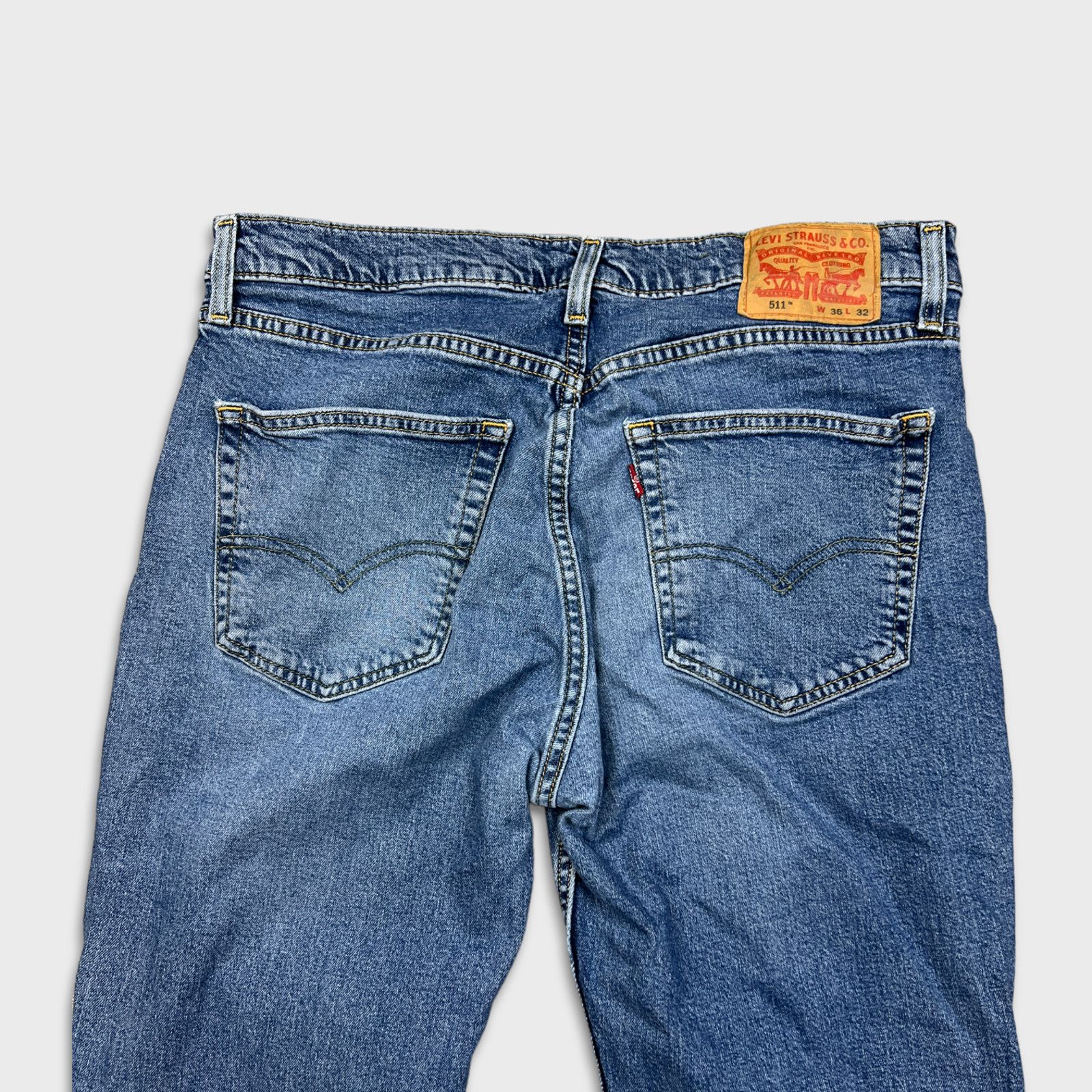 Levi's × Vintage Levi's 511 Jeans 36x30 Slim Fit Faded American Denim Pants Size US 36 / EU 52 - 5 Thumbnail