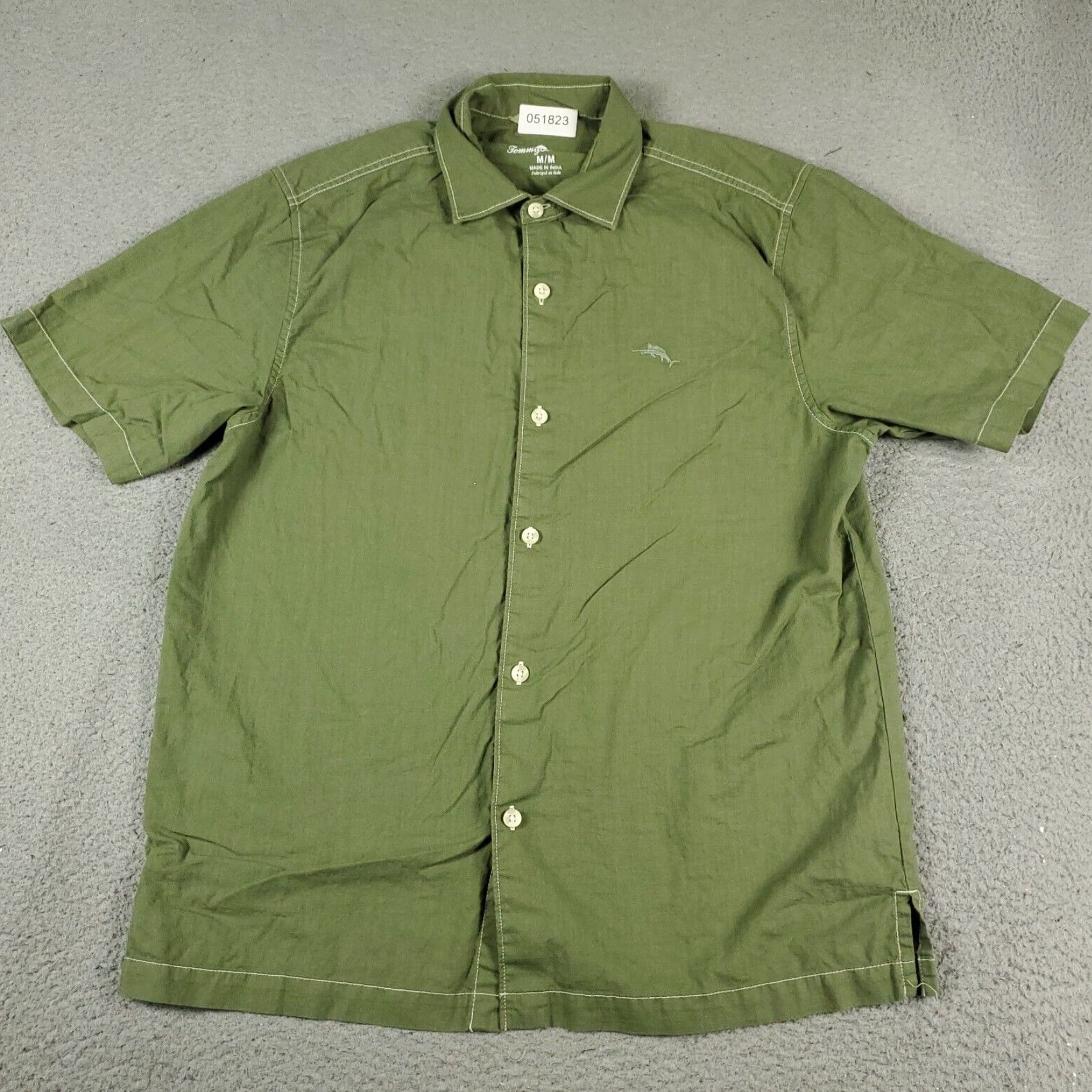 Tommy Bahama Tommy Bahama Green Casual Button-Up Shirt Mens Medium Short Sleeve Aloha Outdoor Size US M / EU 48-50 / 2 - 2 Thumbnail