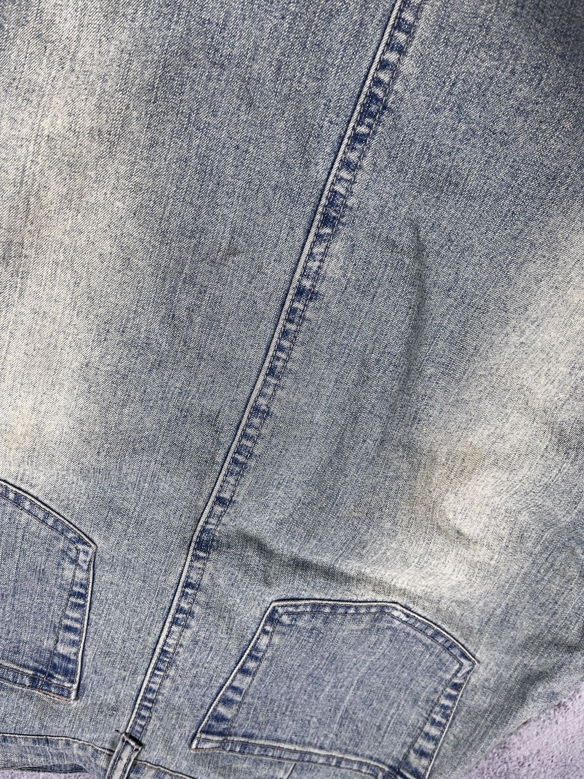 Vintage Vintage 90s Faded denim flared mini skirt streetwear 00s Size 25" / US 0 / IT 36 - 9 Thumbnail