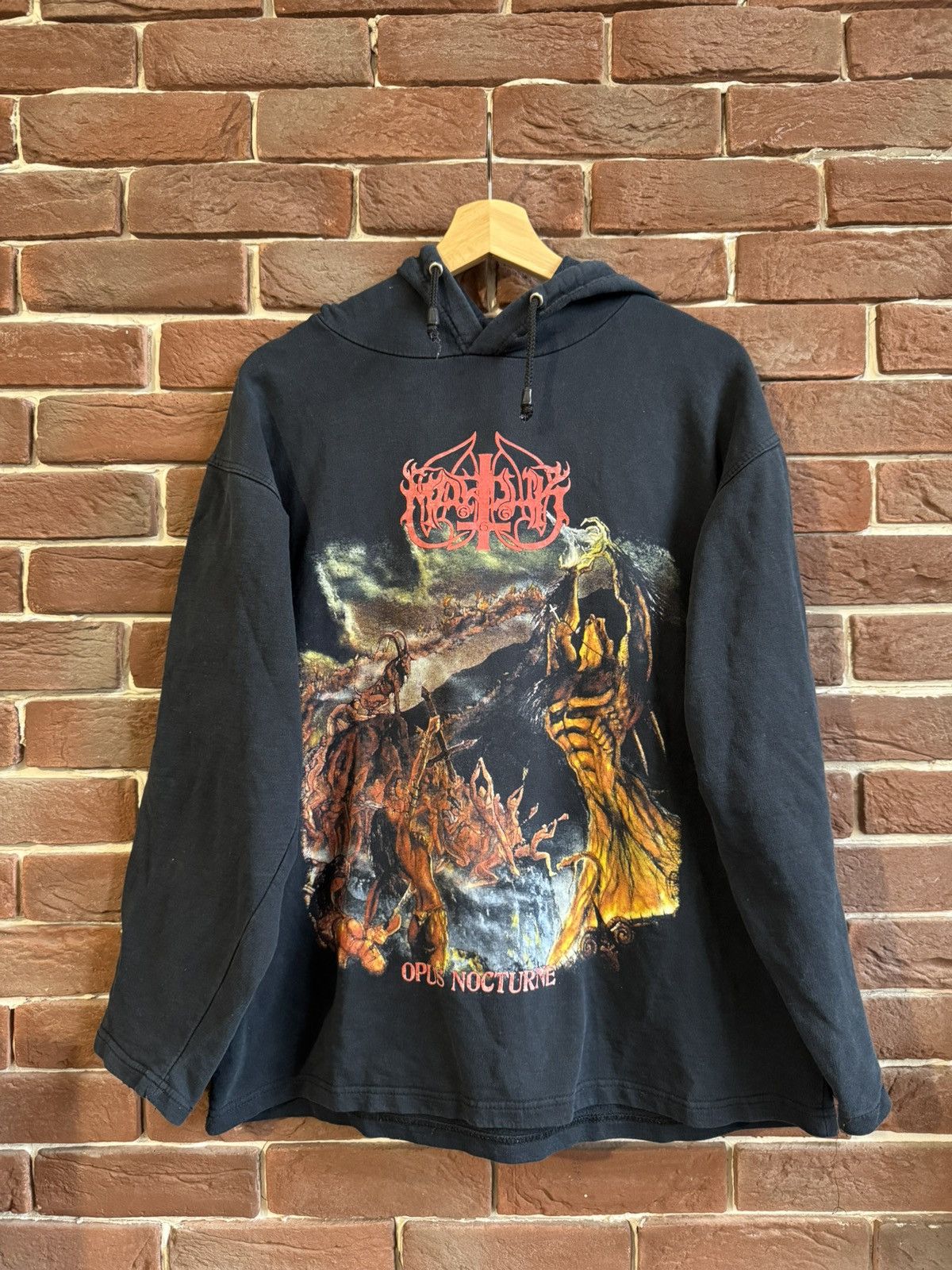 Band Tees Rare Vintage 00s Marduk Opus Nocturn Black Metal Band Hoodie Size US L / EU 52-54 / 3 - 1 Thumbnail