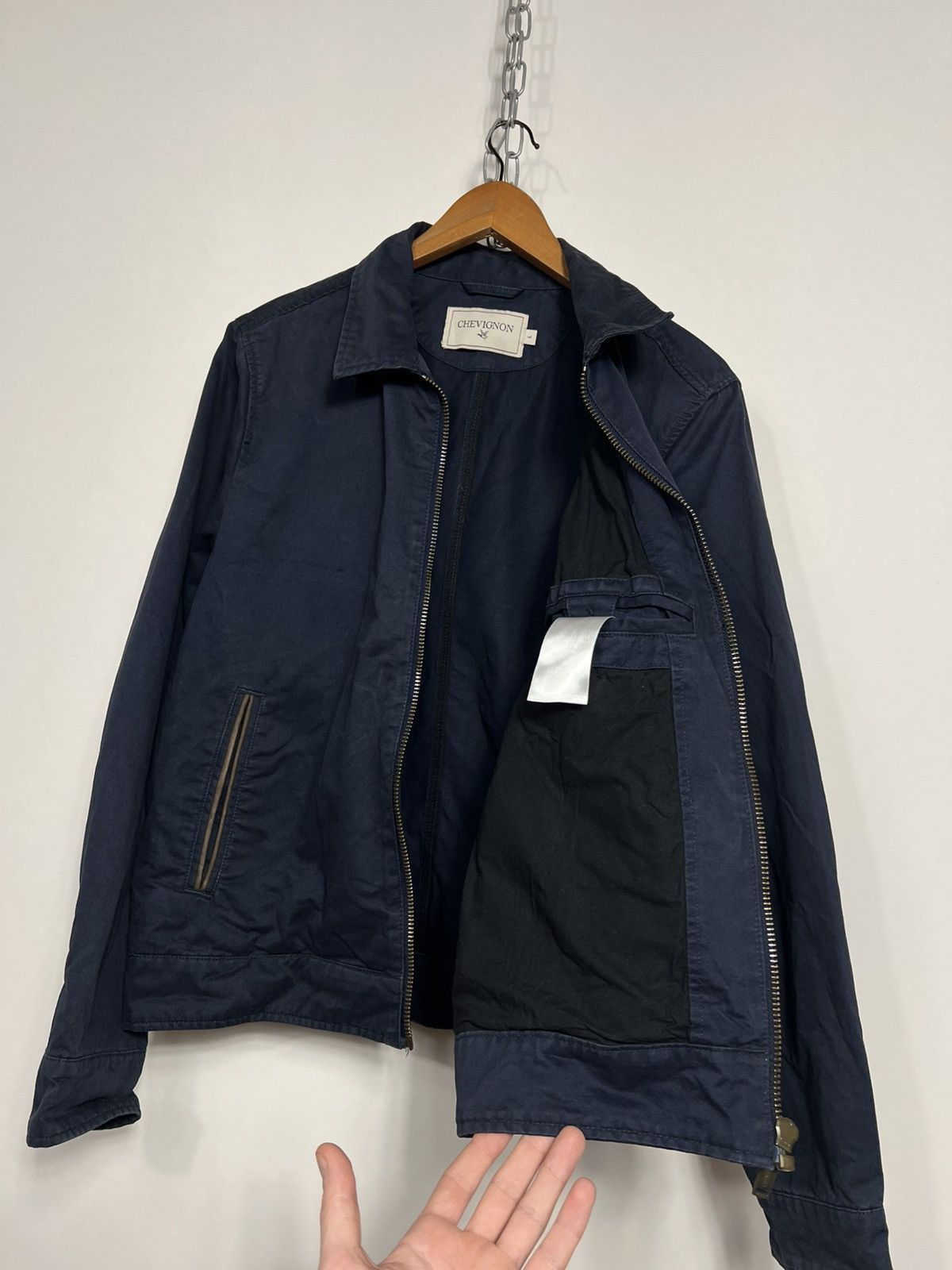 Chevignon Vintage Chevignon Navy Classic Bomber Jacket Woth Duck Logo Size US L / EU 52-54 / 3 - 8 Thumbnail
