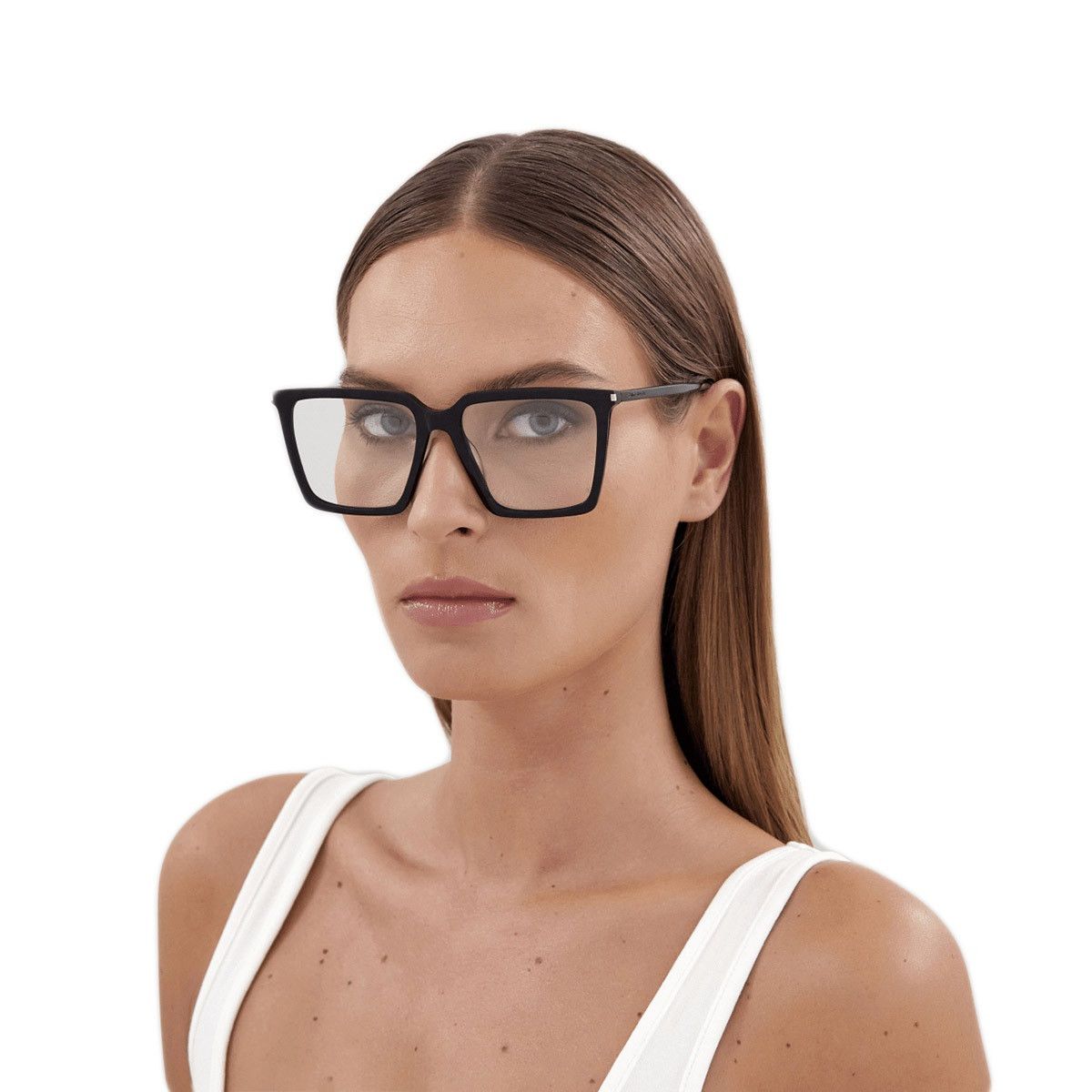 Saint Laurent Paris NEW Saint Laurent SL474OPT 001 Square Unisex Eyeglasses Size ONE SIZE - 12 Thumbnail