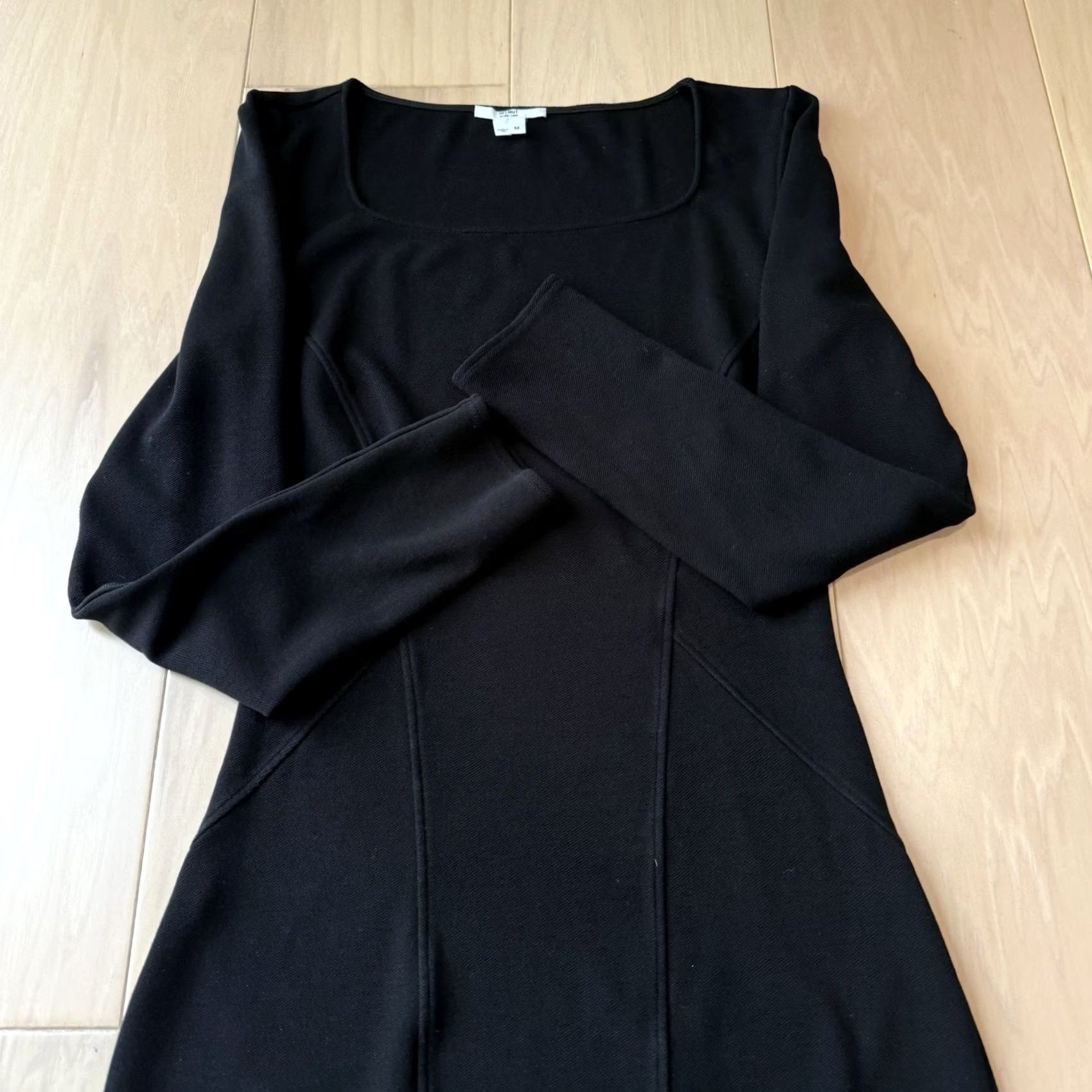 Helmut Lang VINTAGE Helmut Lang Gala Piped Cutout Knit Dress Women M Black Glam Boho New York Men's Womens None Size M / US 6-8 / IT 42-44 - 4 Thumbnail