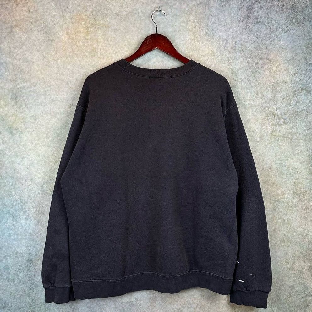 Nike × Vintage Vintage 90s Nike Crewneck Sweatshirt Sz L Black Swoosh Logo Size US L / EU 52-54 / 3 - 3 Thumbnail