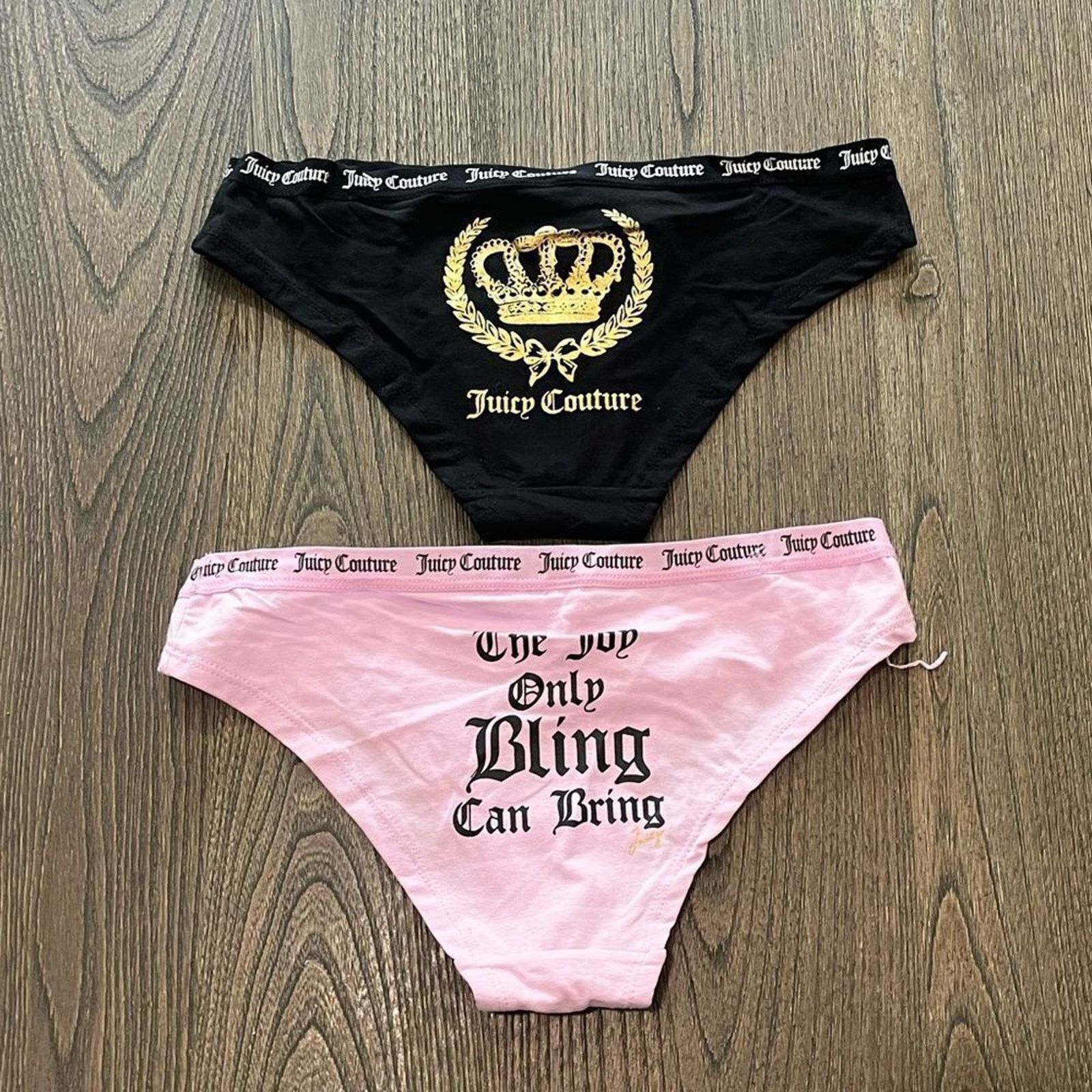 Juicy Couture NWOT 2PK Juicy Couture Panties Briefs Cotton Size S Size ONE SIZE - 4 Thumbnail