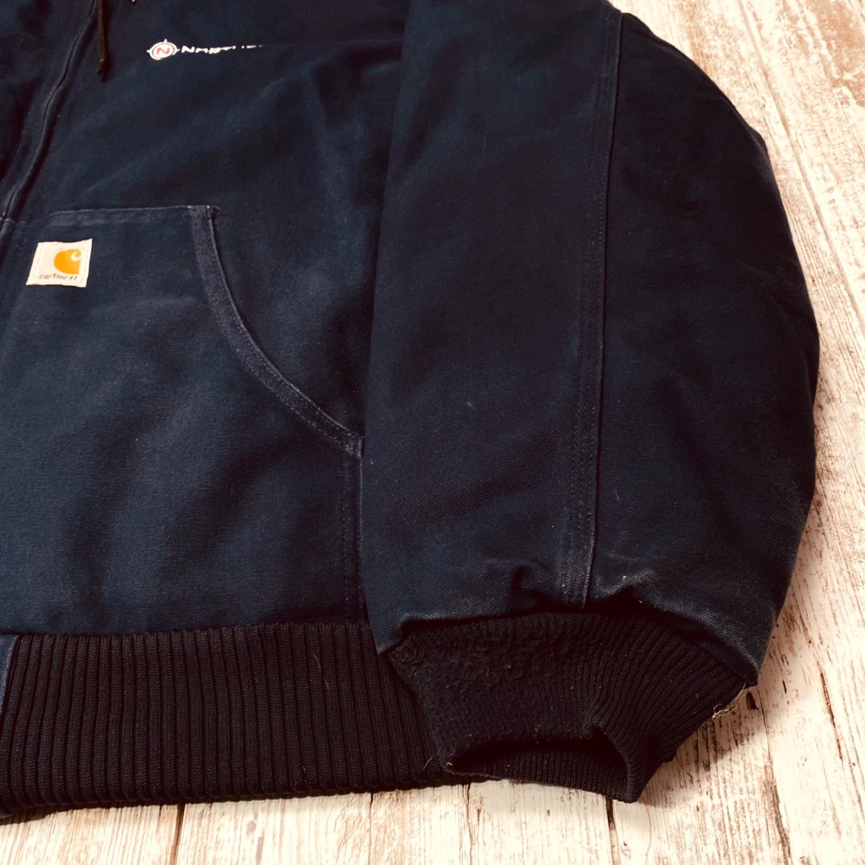 Carhartt VINTAGE Carhartt J140 DNY Quilt Lined Hooded Duck Jacket 2XL Navy Blue Workwear - 7461 Size US XXL / EU 58 / 5 - 4 Thumbnail