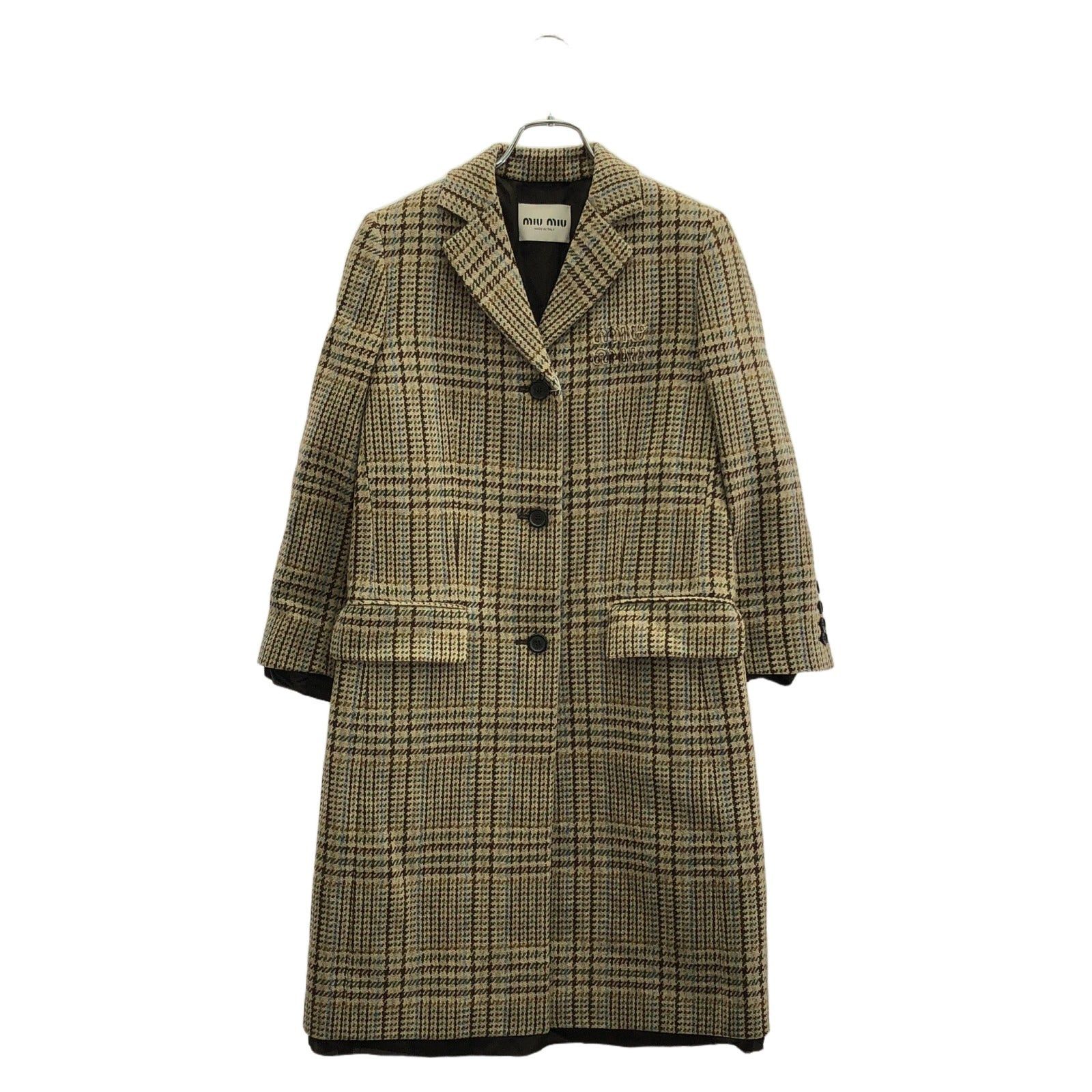 Miu Miu Miu Miu Coat Wool Brown Size ONE SIZE - 1 Thumbnail