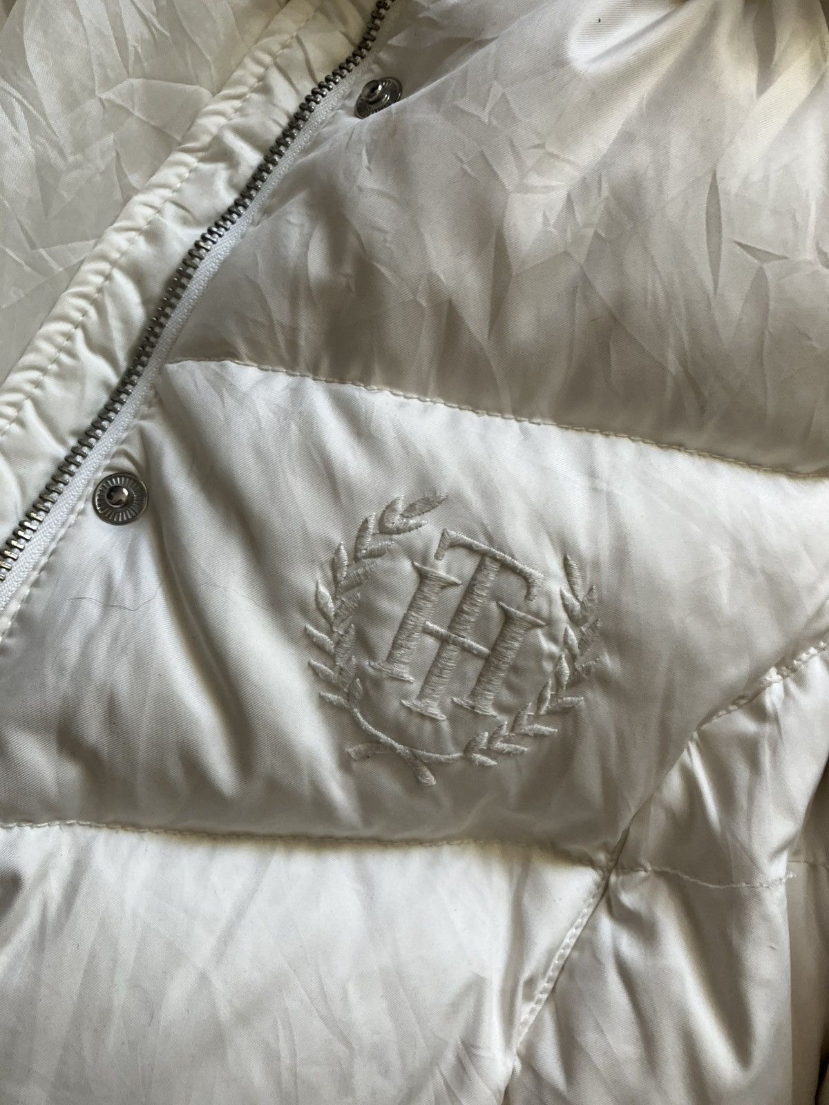 Tommy Hilfiger *RARE* Tommy Hilfiger Y2K Fur Down Jacket Size L / US 10 / IT 46 - 2 Thumbnail