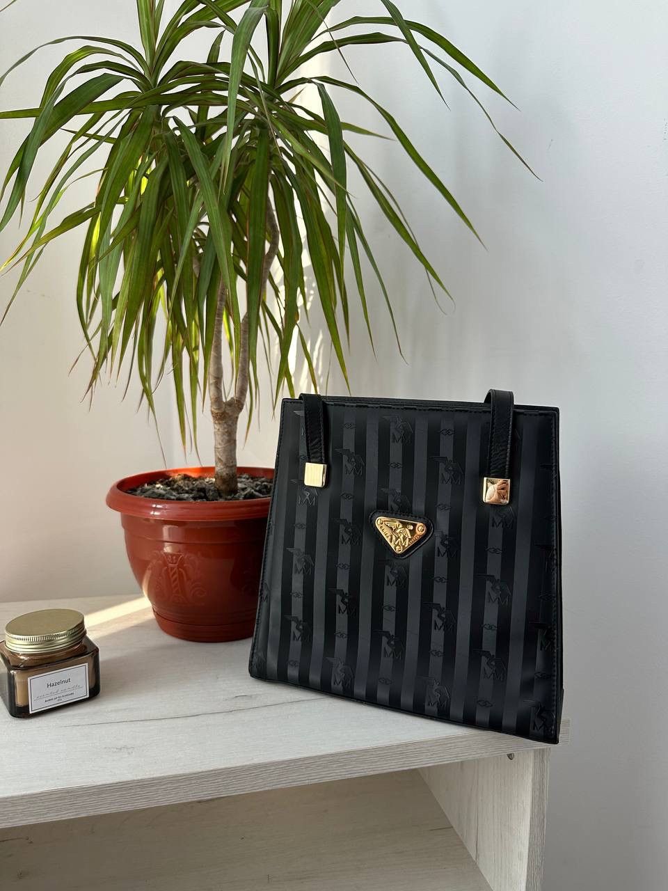 Maison Mollerus × Vintage Vintage Maison Mollerus Black Nylon Monogram Bag Size ONE SIZE - 14 Thumbnail