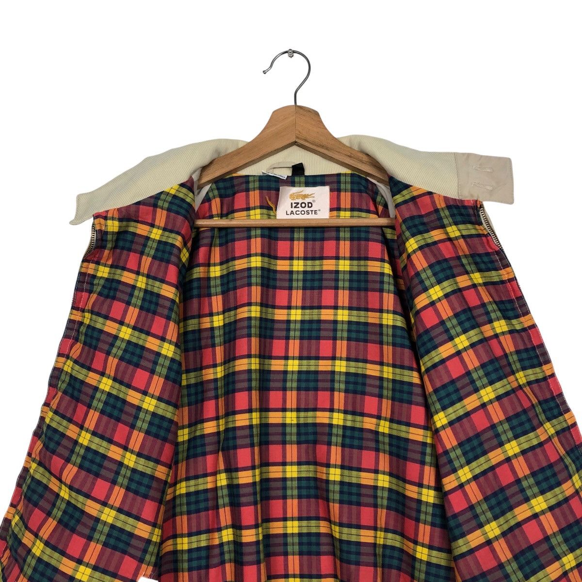 Japanese Brand 📌Vintage Bomber Jacket Izod Lacoste Tartan Blanket Check Size US XL / EU 56 / 4 - 15 Thumbnail