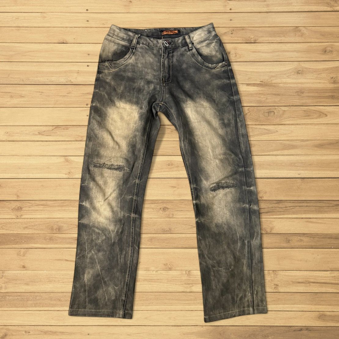 If Six Was Nine 🔥🇯🇵 Avant Garde Distressed Rusty Lucky Punk Jean Size US 32 / EU 48 - 2 Thumbnail