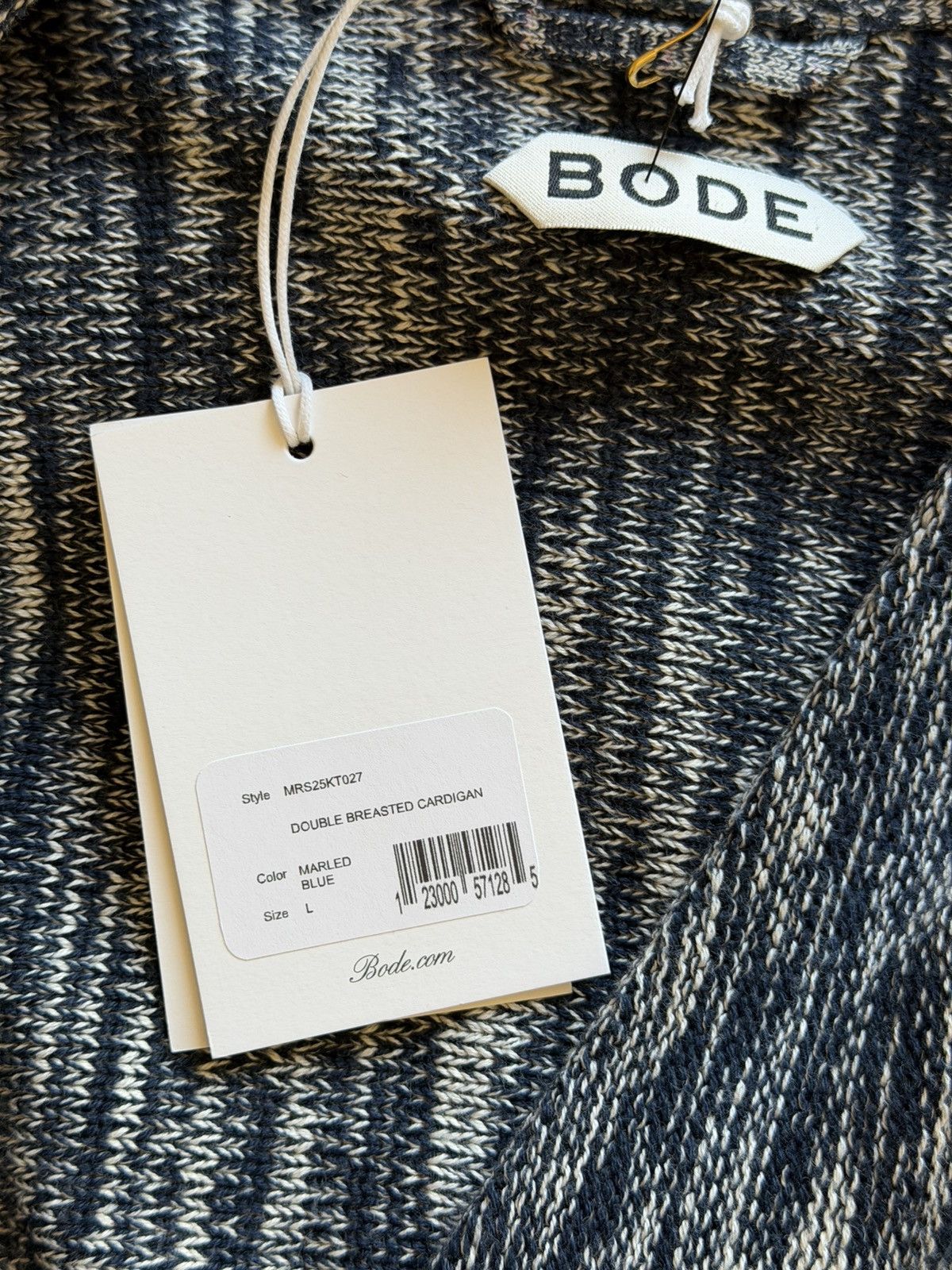 Bode Bode Double Breasted Cardigan in Marled Blue Size US L / EU 52-54 / 3 - 8 Thumbnail