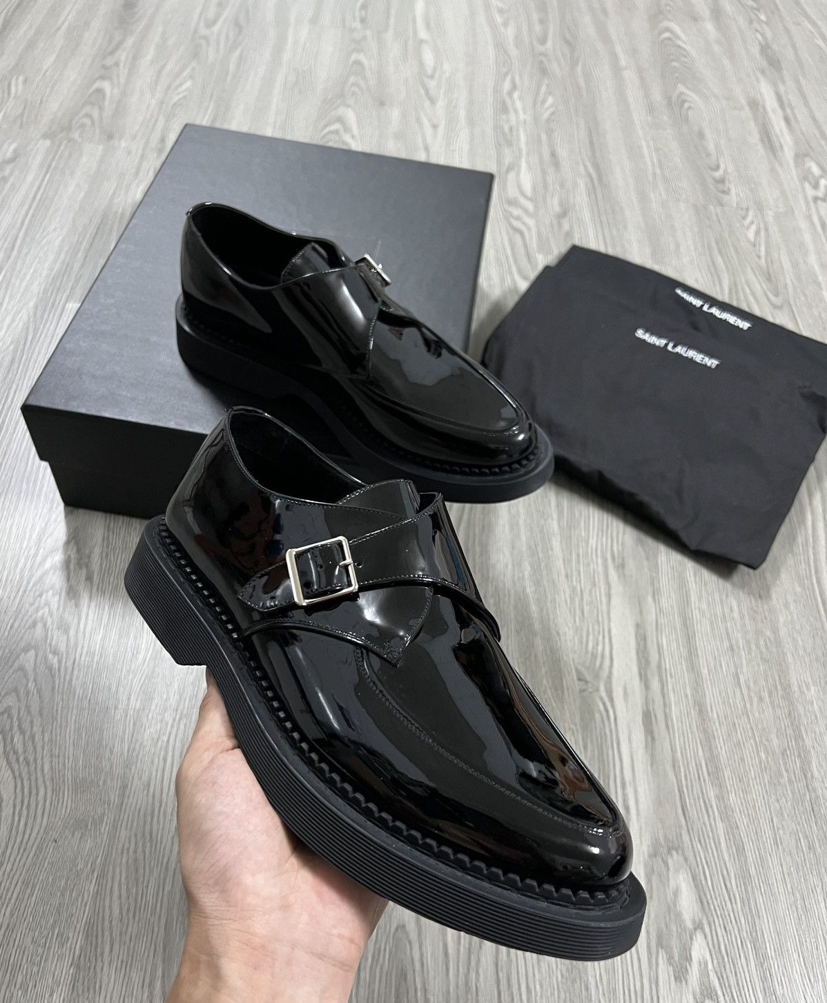 Saint Laurent Paris Saint Laurent Teddy Monkstraps Size US 8 / EU 41 - 1 Thumbnail