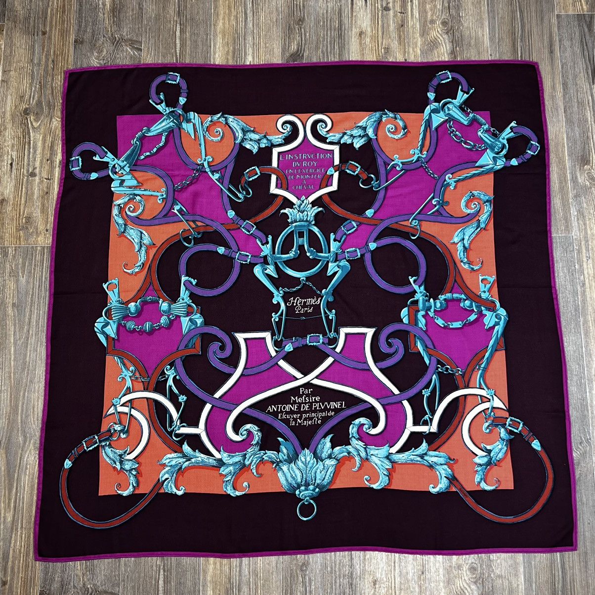 Hermes Hermes Paris L’Instruction Du Roy Cashmere Silk 140x140 cms Size ONE SIZE - 1 Thumbnail