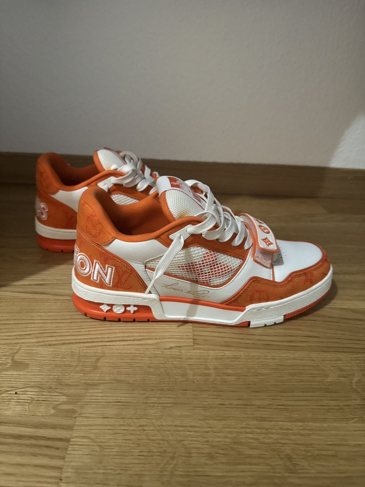 Louis Vuitton Louis Vuitton Sneaker Monogramm Denim Orange Size US 7 / EU 40 - 1 Thumbnail