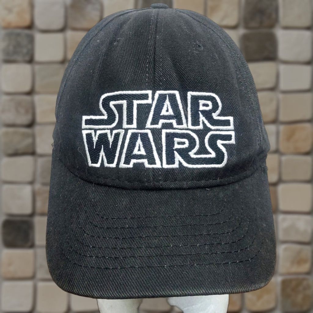 Star Wars VINTAGE Star Wars Ball Cap Black Embroidery USA Strapback One Size Men Hat Negro 90s Size ONE SIZE - 1 Thumbnail