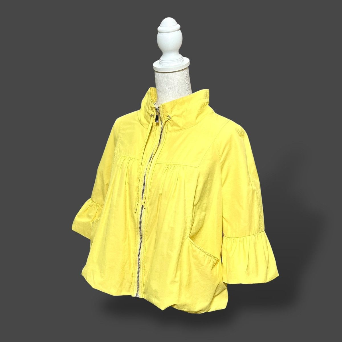 Michael Kors MICHAEL Michael Kors Women’s Yellow Full Zip Babydoll Sz L Size L / US 10 / IT 46 - 5 Thumbnail
