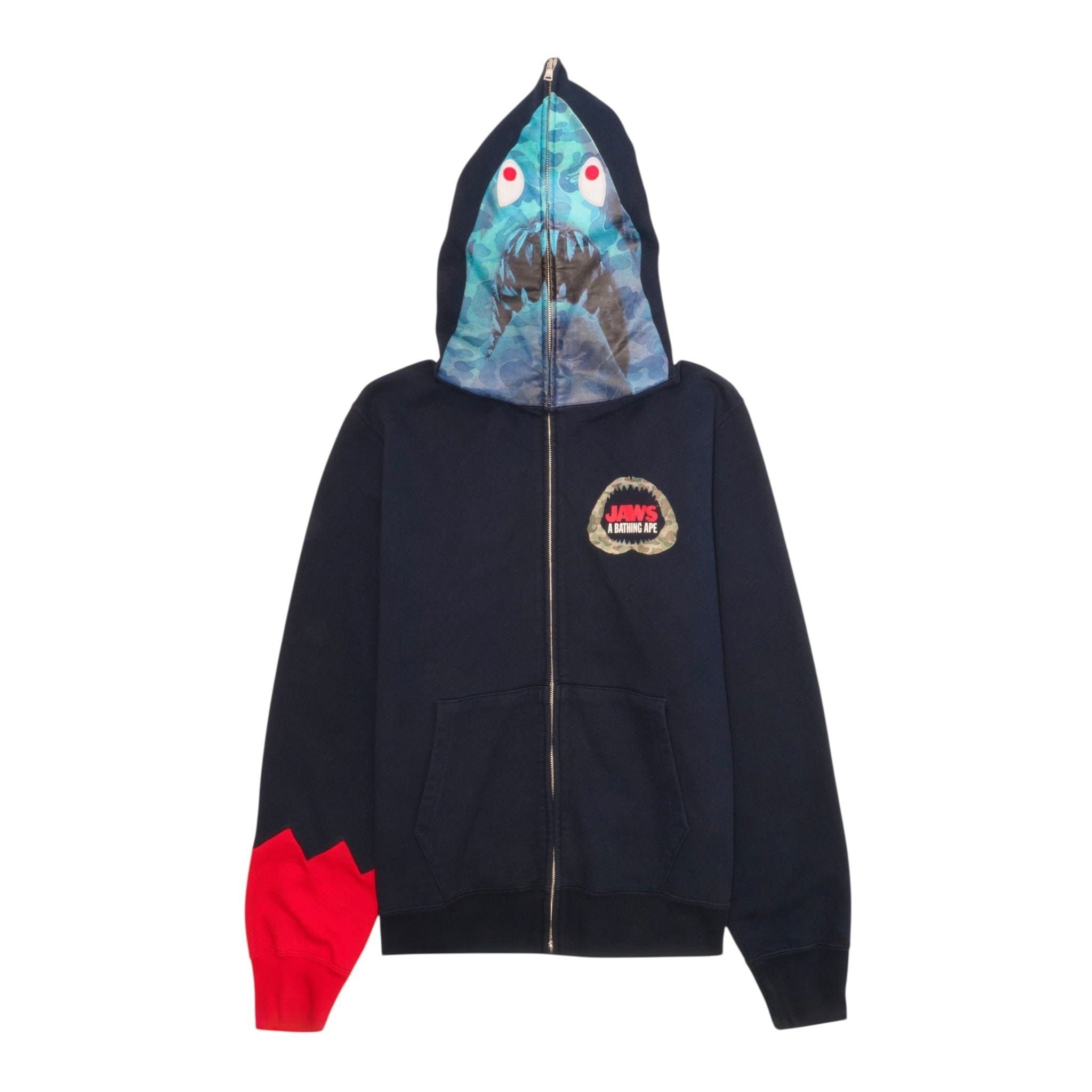 s*a様 A BATHING APE x LACOSTE シャークパーカー Bape × Lacoste Bape x Lacoste Navy Shark/Alligator Fullzip Hooded