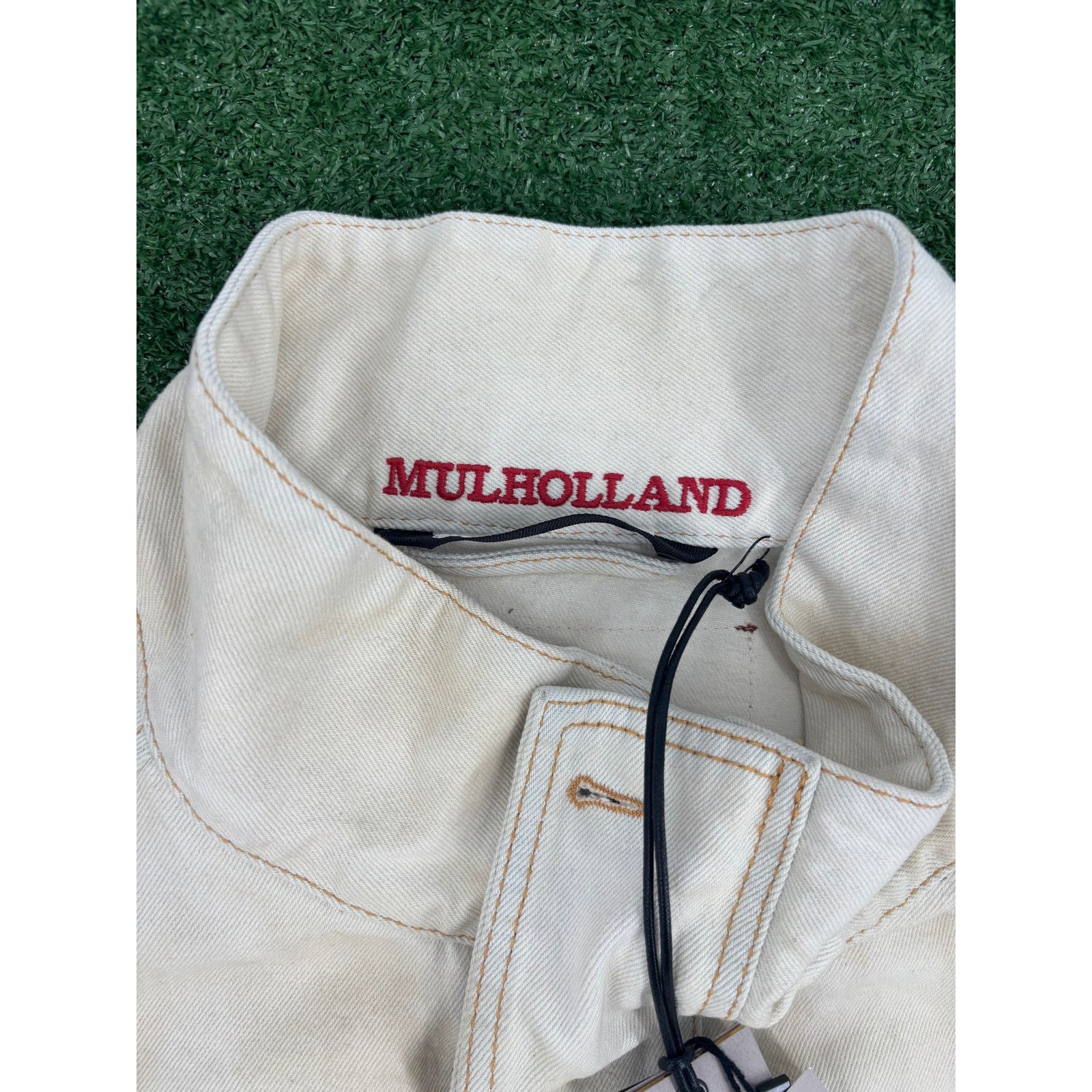 Palm Angels Palm Angels Dirtybull Mulholland Beige Denim Jacket Size LG Size US L / EU 52-54 / 3 - 4 Thumbnail