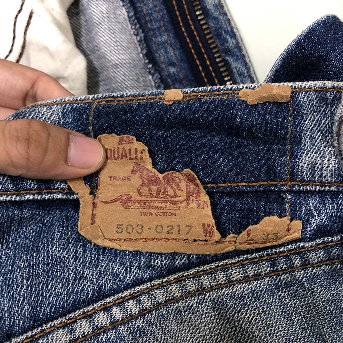 Levi's Made & Crafted 🔥90’s Vintage Levi’s Denim Jeans Distressed Denim Size US 32 / EU 48 - 14 Thumbnail