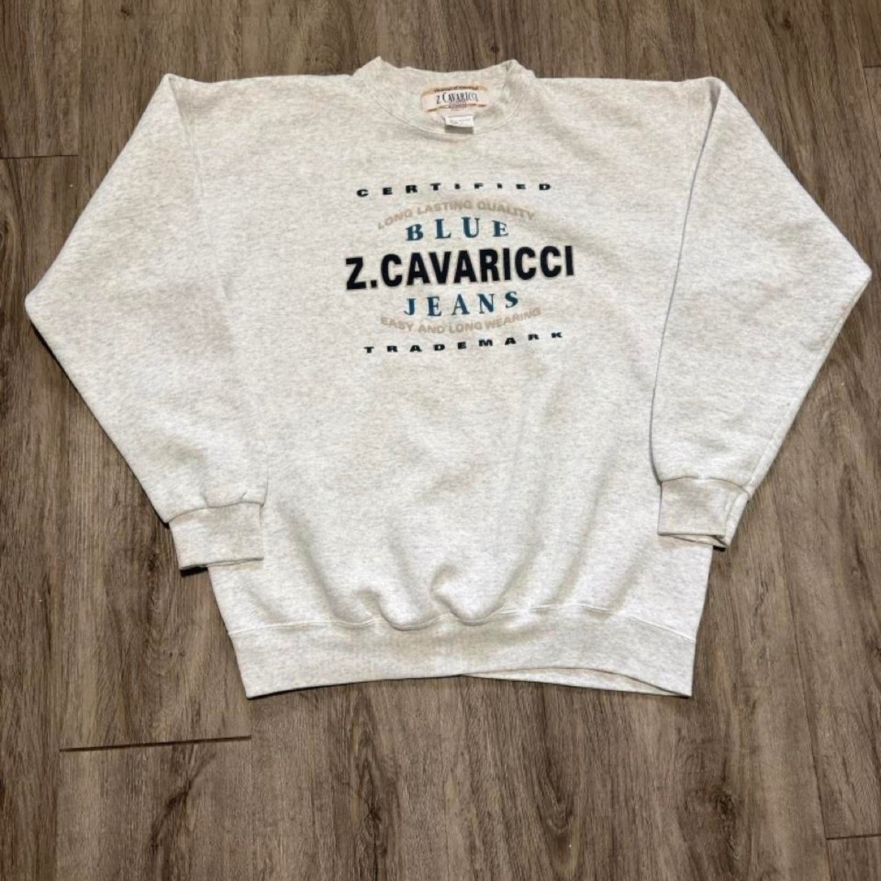 Other Vintage Z Cavaricci Blue Jeans Crewneck Sweatshirt Grey 90s Size US L / EU 52-54 / 3 - 1 Thumbnail