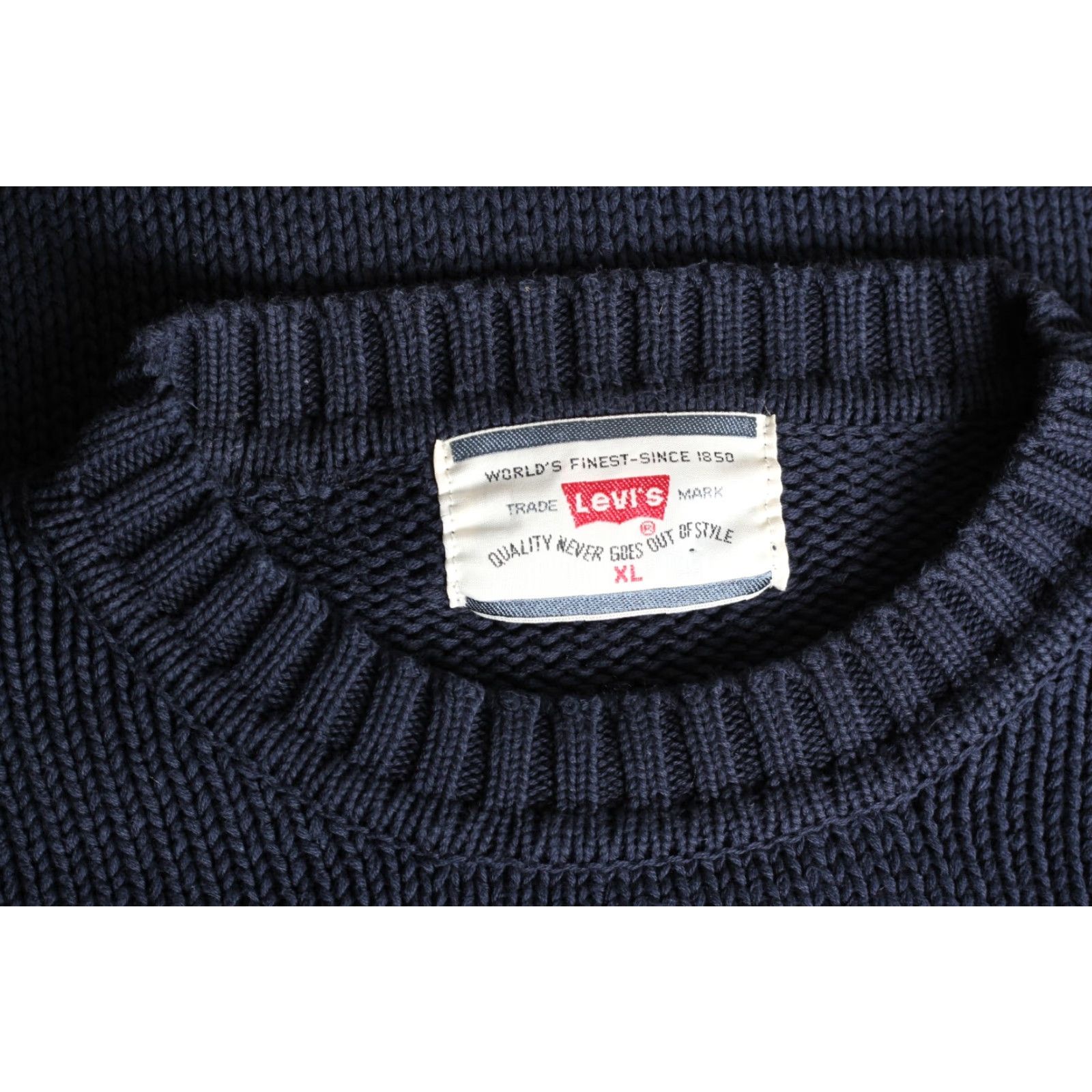 Levi's VINTAGE Levi’s USA Jumper Shirt XL Men Blue Cotton Crew Neck Knit pullover Size US XL / EU 56 / 4 - 4 Thumbnail