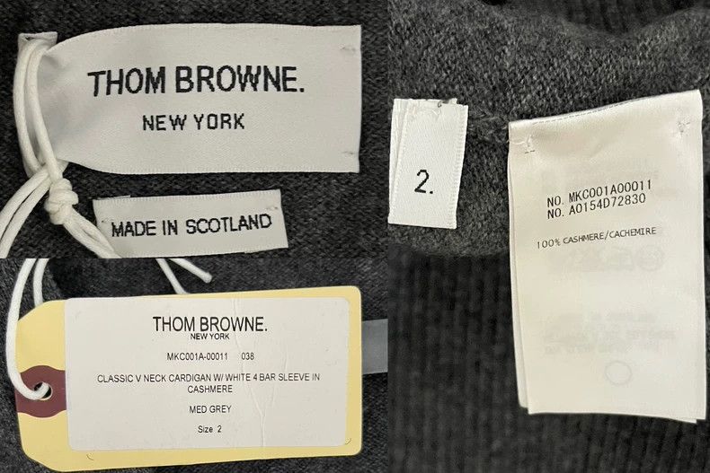 Thom Browne Thom Browne Classic medium-gray cashmere knitted four-butt Size US M / EU 48-50 / 2 - 3 Thumbnail