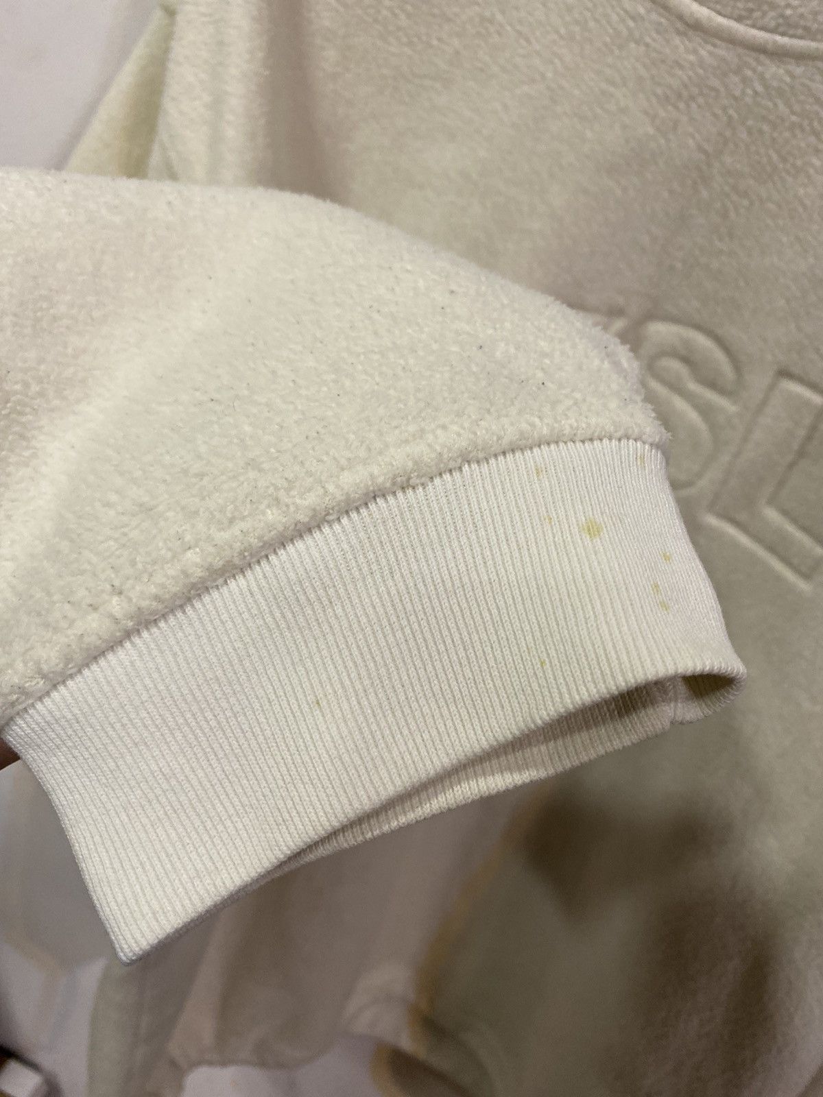 Yves Saint Laurent Fleece YSL Sweatshirt Big Logo White YSL Sweater Size US L / EU 52-54 / 3 - 18 Thumbnail