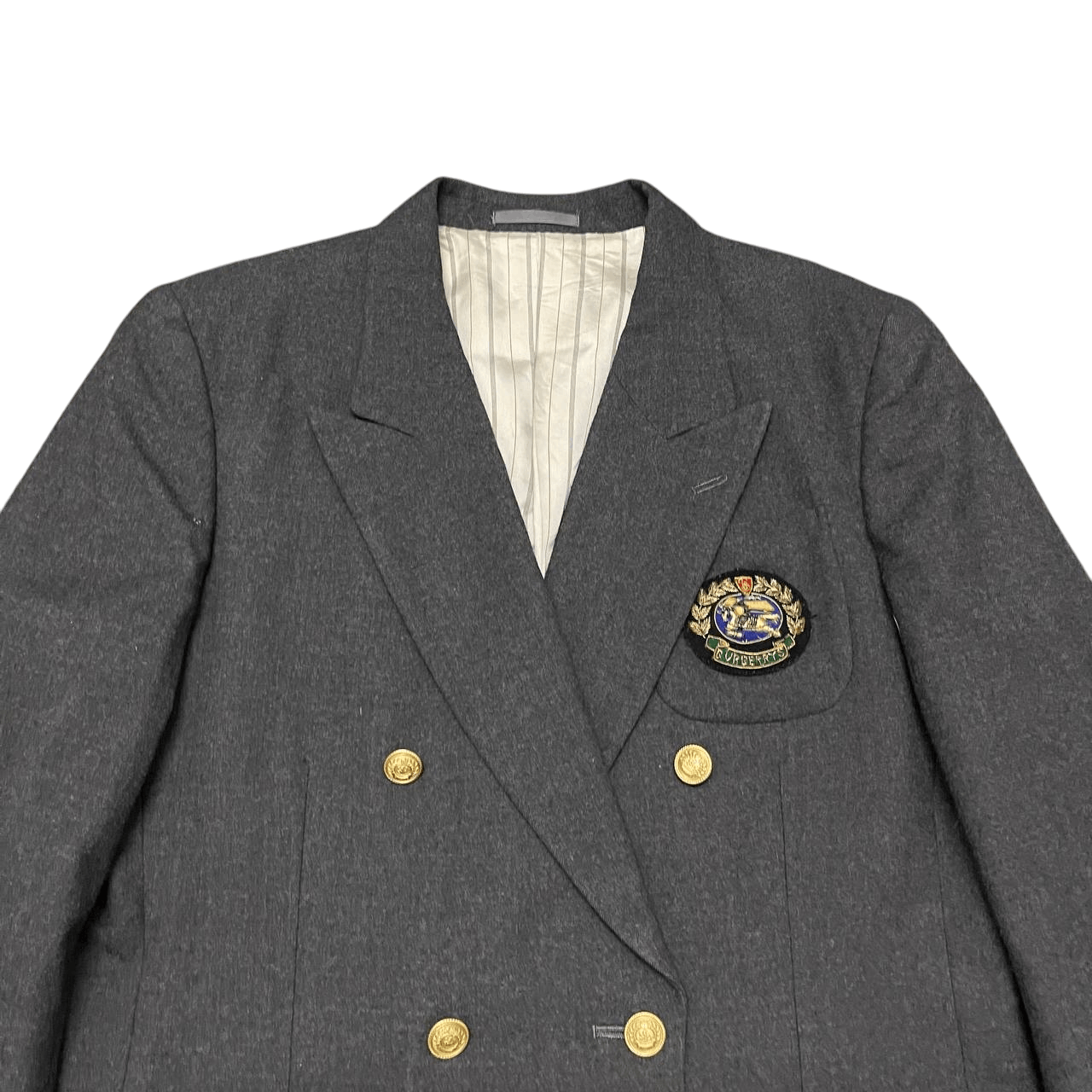 Burberry Vintage 90's Burberry Gold Button Wool Coat Blazer Size US M / EU 48-50 / 2 - 2 Thumbnail