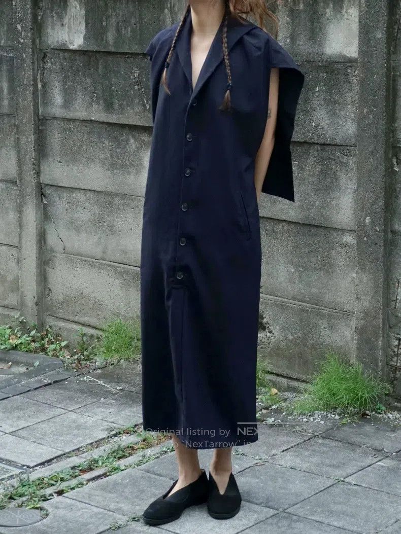 Y's Y's 1996ss Navy Neck Halter Dress Size ONE SIZE - 1 Thumbnail