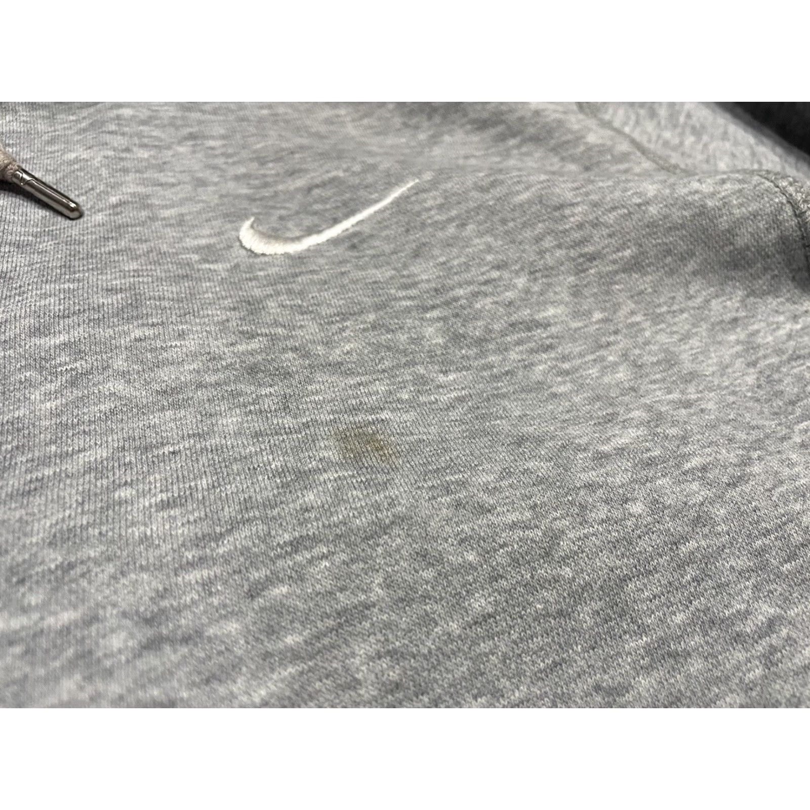 Nike VINTAGE Nike Hoodie Mens L Gray Swoosh Zip Up 90s Logo Embroidered Graphic Print Cotton Fleece Crew Neck Zip Up Sports Skate Y2K Size US L / EU 52-54 / 3 - 3 Thumbnail
