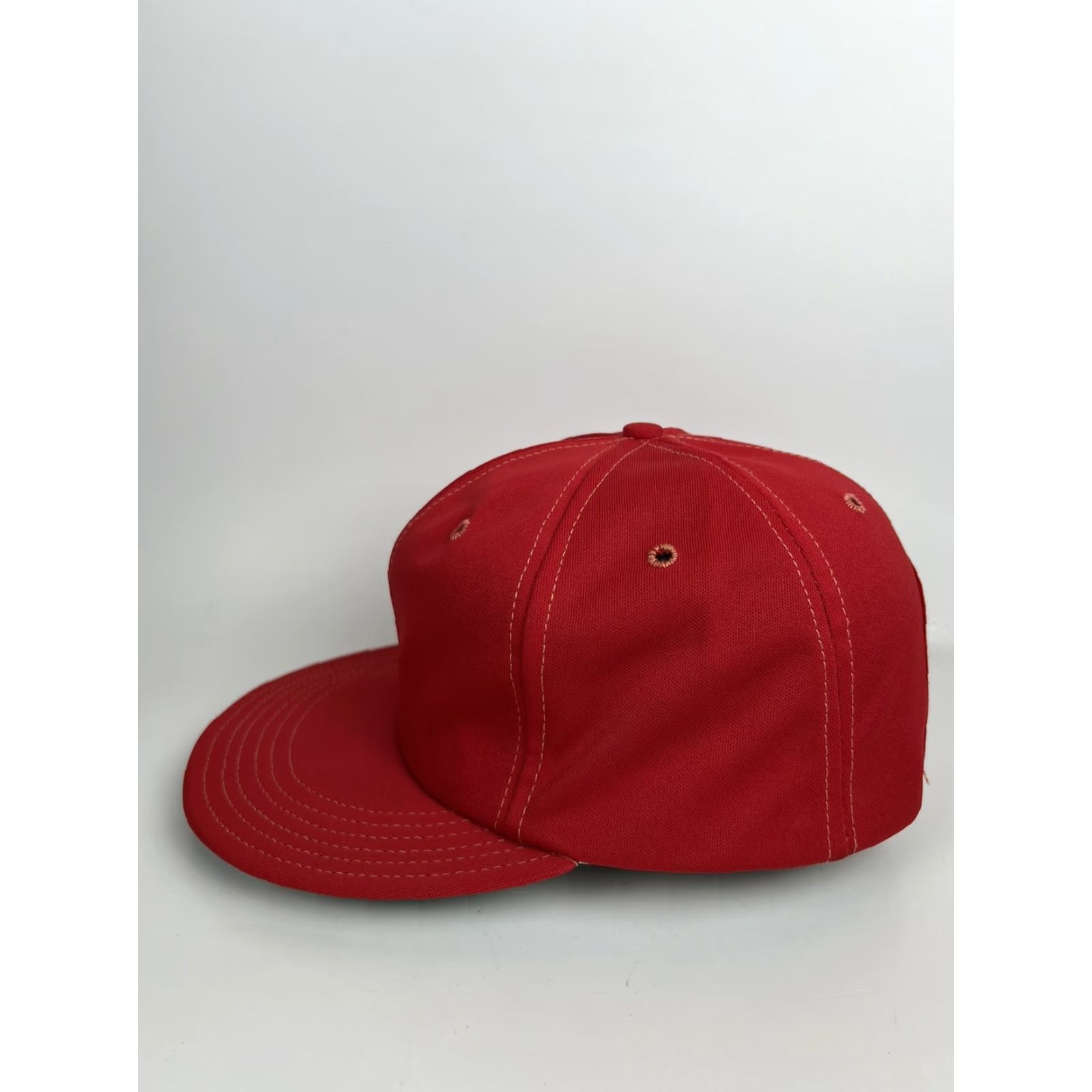 Vintage VINTAGE Red Snapback Hat Knit Stretch USA 90s Men One Size Adjustable Cap Size ONE SIZE - 3 Thumbnail