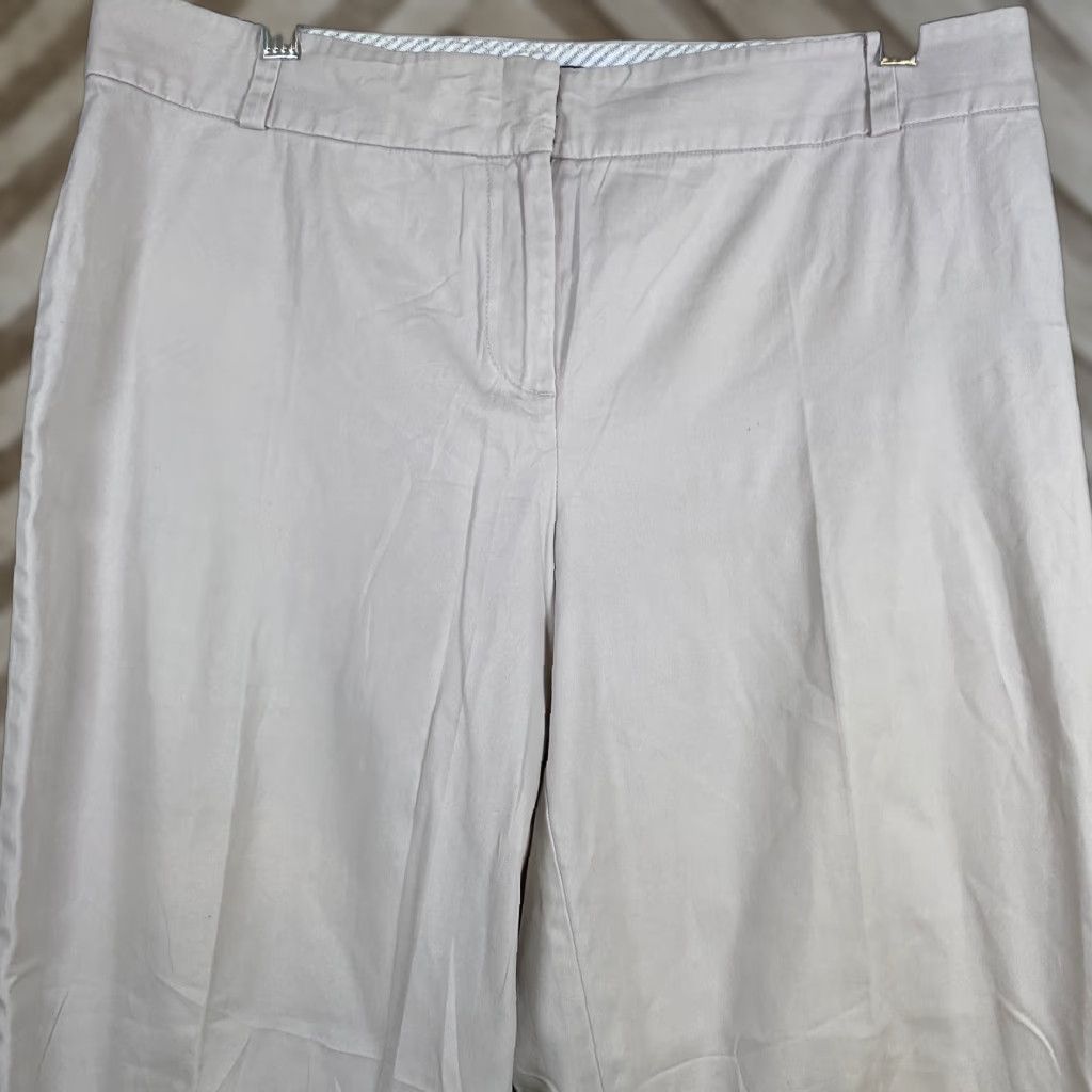 Talbots Talbots Womens Pants Tan Mid Rise Signature Ankle Cropped Stretch 10 Slit? No Size 32" / US 10 / IT 46 - 1 Thumbnail