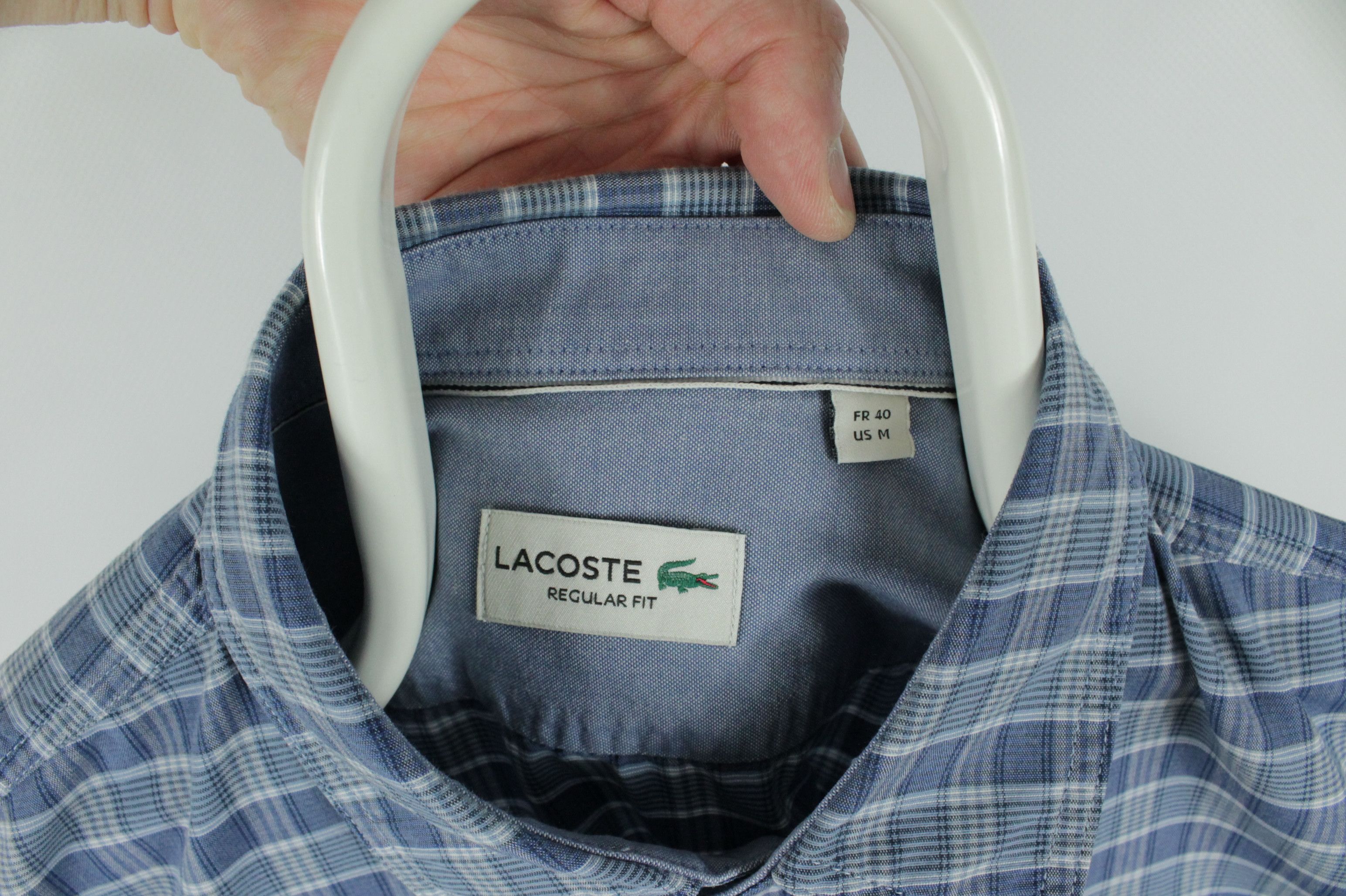 Lacoste Lacoste Regular Fit Checkered Blue Casual Shirt Mens Size US M / EU 48-50 / 2 - 3 Thumbnail