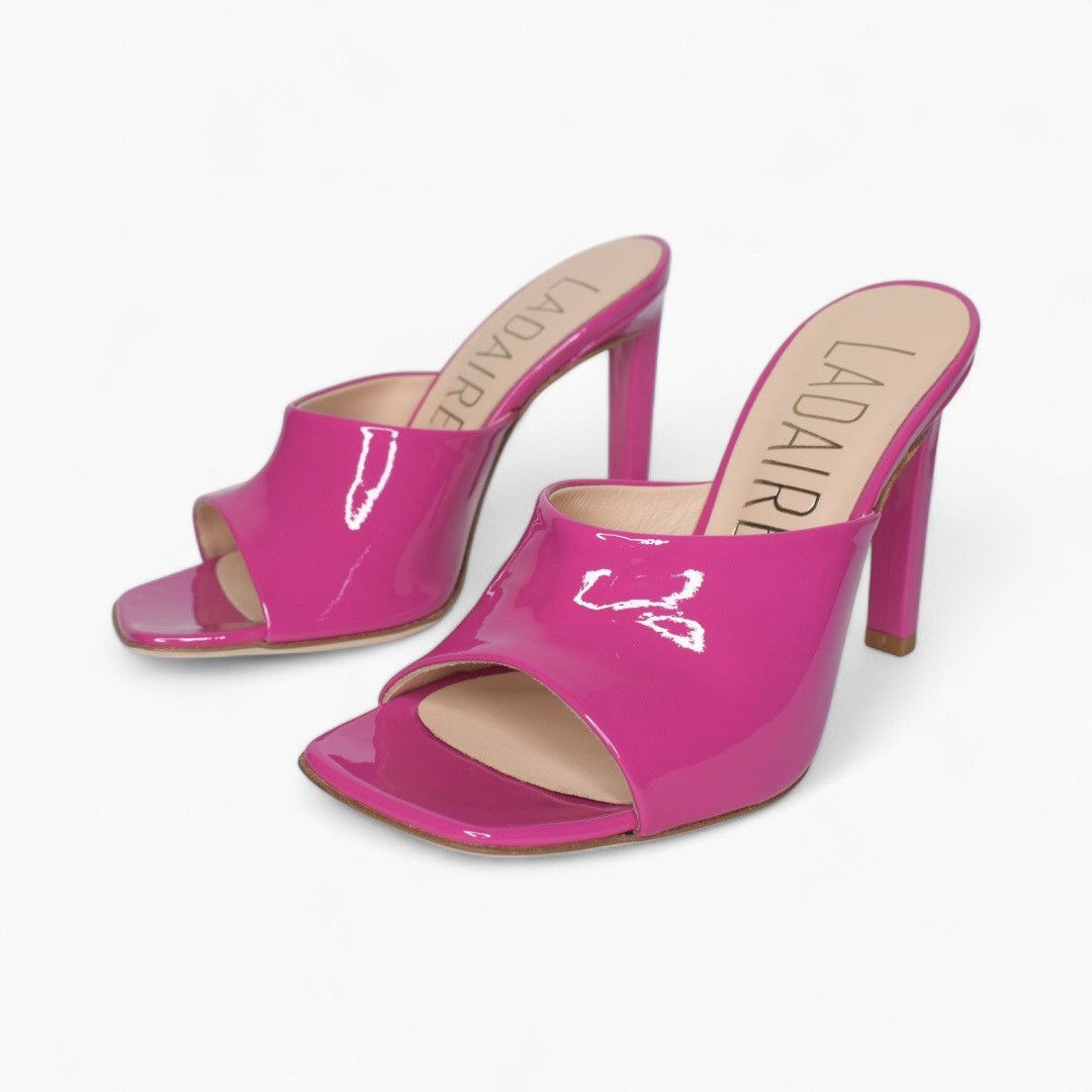 Other Ladaire ✦ Pink Patent Leather Mule Heels Size US 4 / IT 34 - 4 Thumbnail