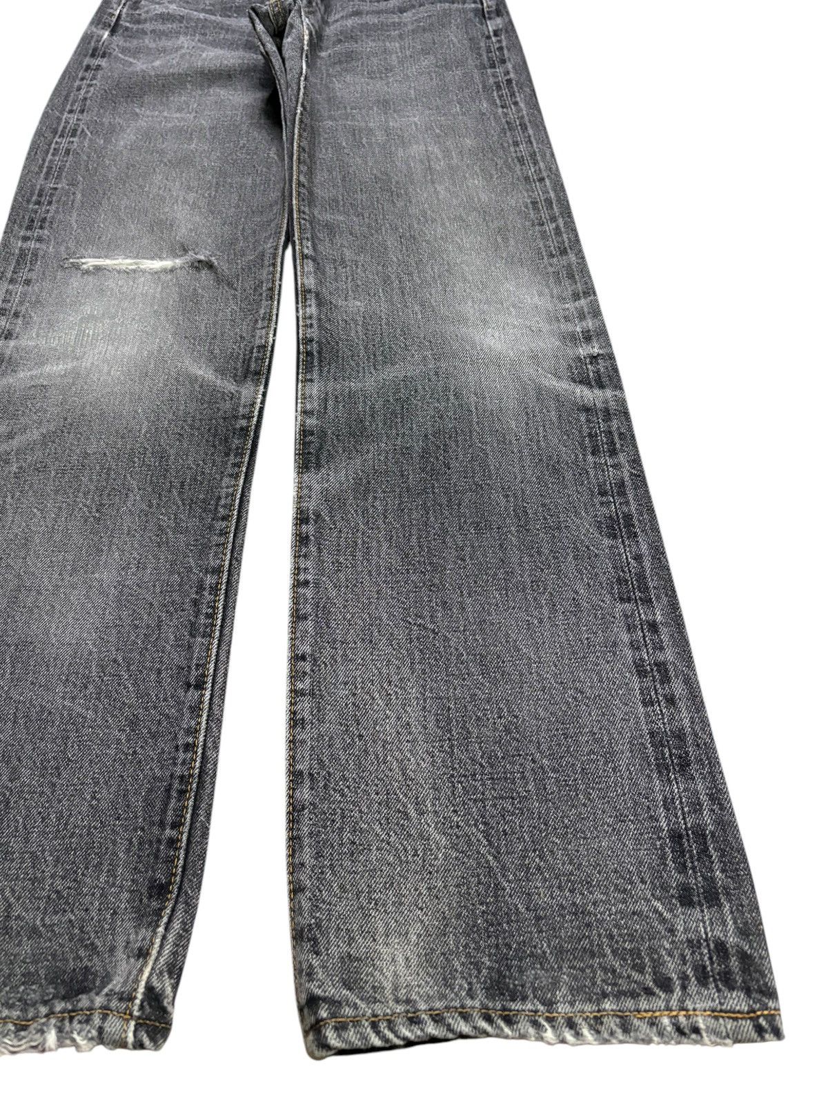 Denime Vintage Japan Denime Selvedge Faded Wash Distressed Jeans Size US 30 / EU 46 - 8 Thumbnail