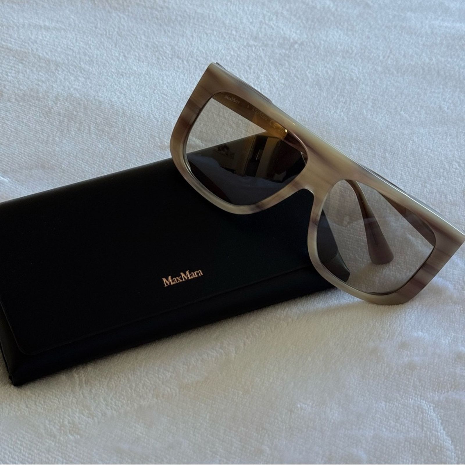 Max Mara NEW! MaxMara Brown Sunglasses Flat Top, MM0073 20E Authentic Size ONE SIZE - 5 Thumbnail