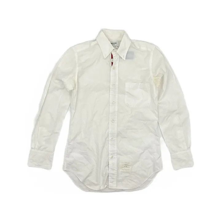 Thom Browne Thom Browne Casual Solid Color Long Sleeve Shirt 0079 Size US XS / EU 42 / 0 - 1 Thumbnail