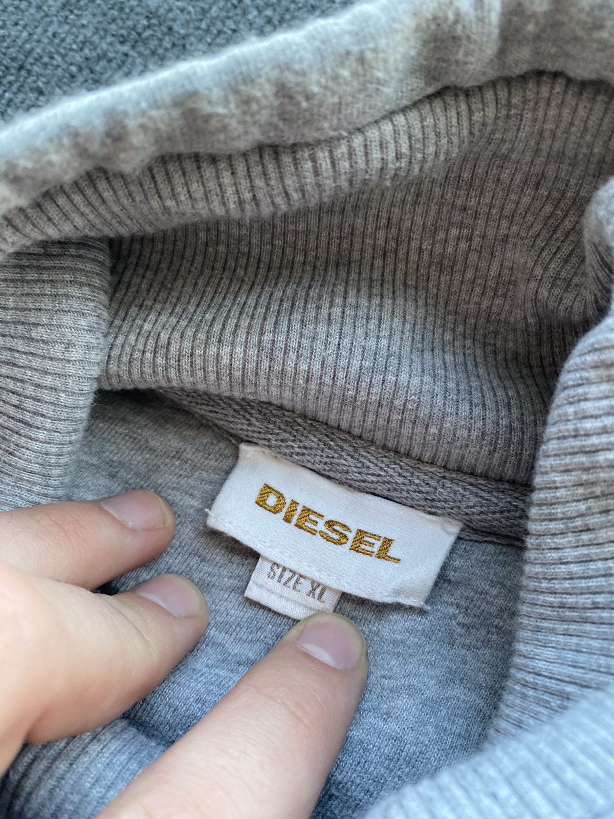 Diesel 🔥Opium Punk diesel gray zip up sweatshirt big logo mens y2k Size US XL / EU 56 / 4 - 6 Thumbnail