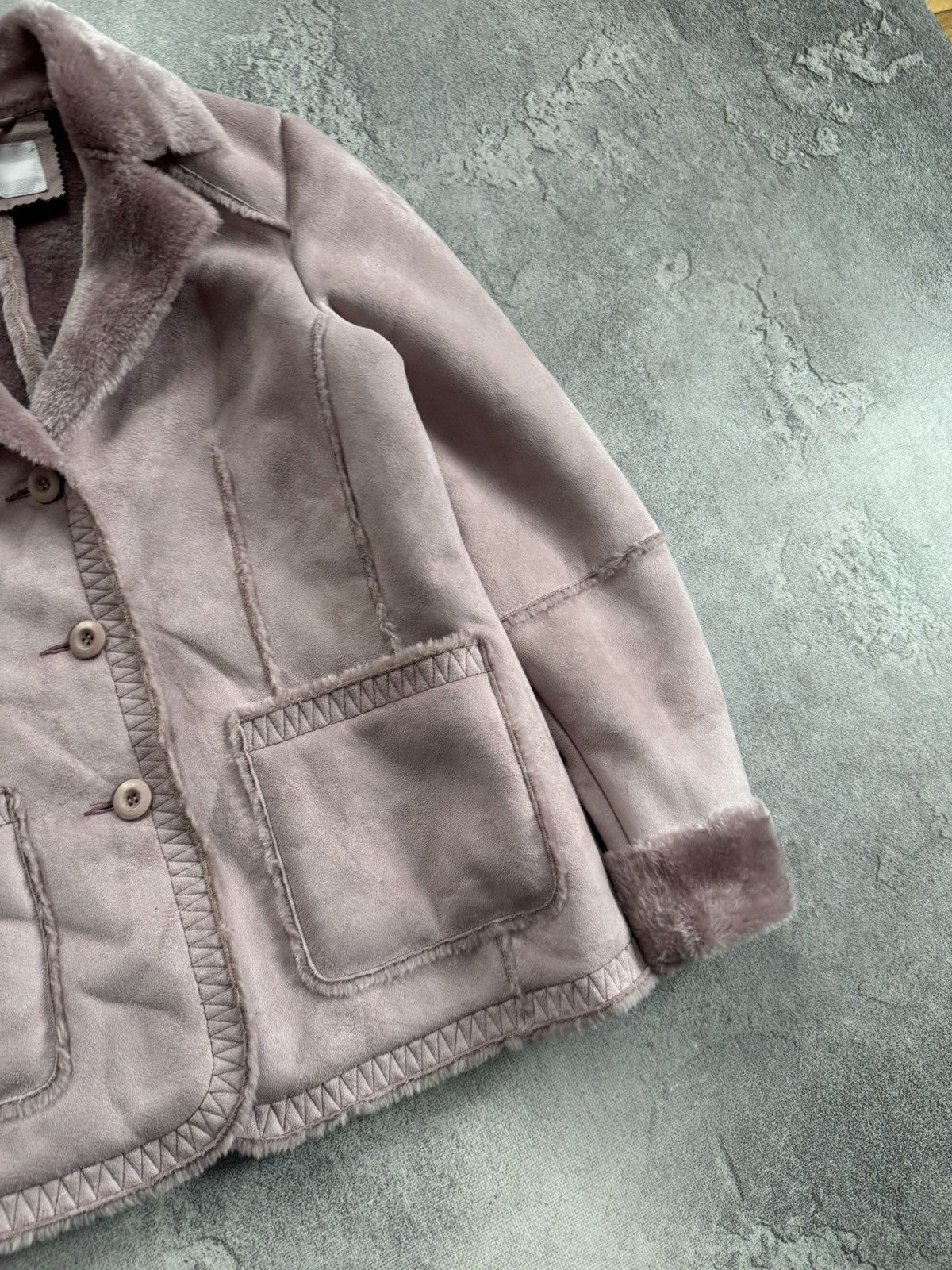 Miss Sixty TCM retro vintage fax fur coat linned sherpa jacket Y2K LGB Size S / US 4 / IT 40 - 4 Thumbnail