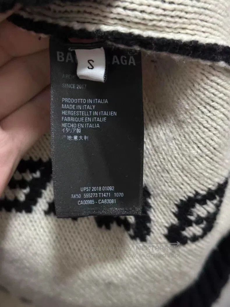 Balenciaga Balenciaga Logo Knit Jacquard Black Sweater. Size US S / EU 44-46 / 1 - 4 Thumbnail