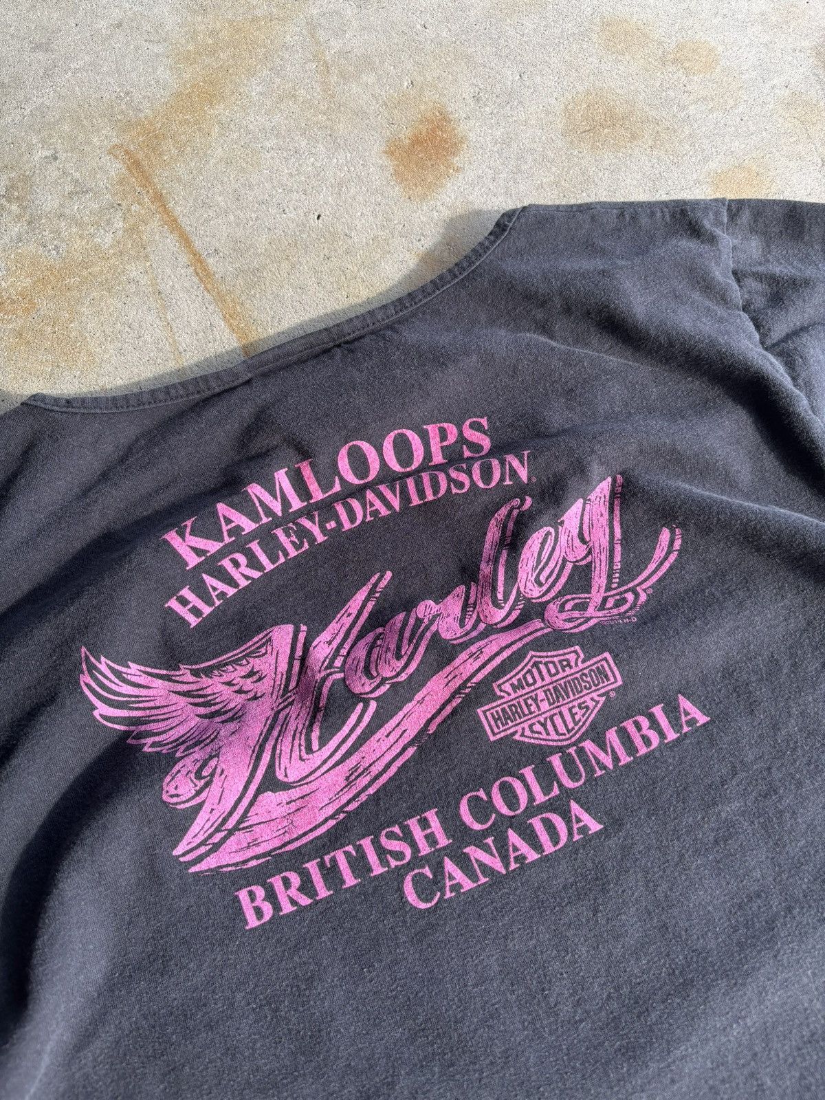 Harley Davidson Vintage Harley Davidson Womens Two Tone Biker Tee Size L / US 10 / IT 46 - 6 Thumbnail