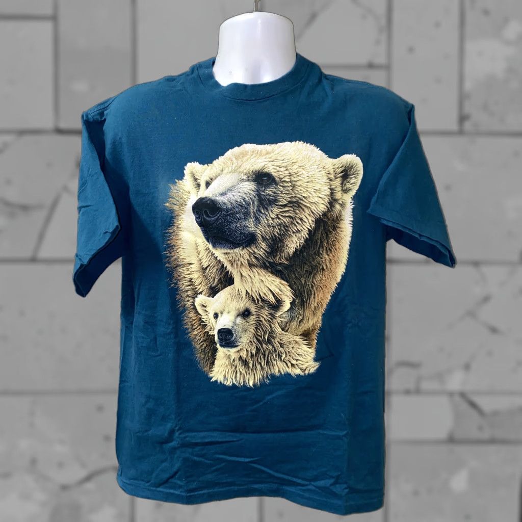 Vintage Signal Sports T-Shirt Mens Blue Polar Bear Print Size L Size US L / EU 52-54 / 3 - 1 Thumbnail