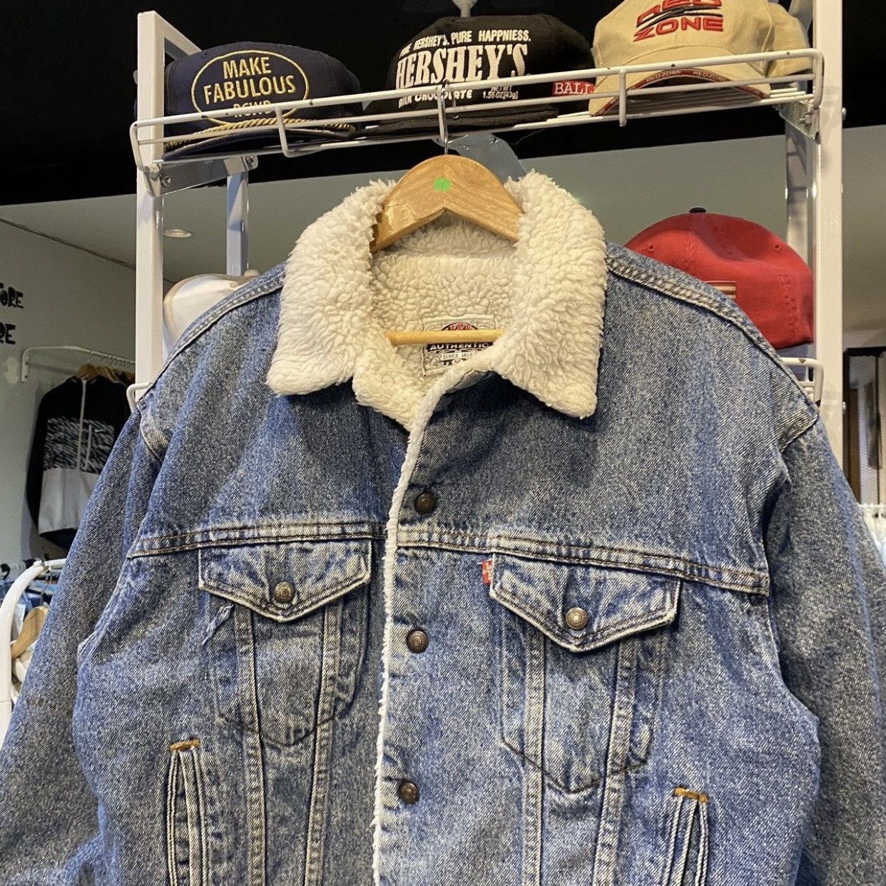 Levi's 90's Levi's Vintage blue denim sherpa jacket Made in USA Size US M / EU 48-50 / 2 - 4 Thumbnail