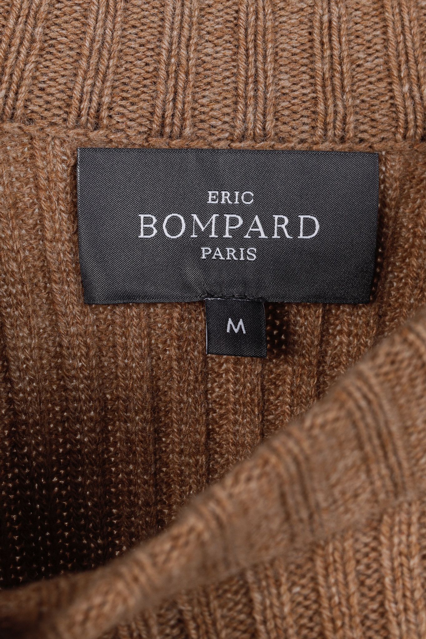 Bompard Eric Bompard Caramel Cashmere Ribbed Round Neck Jumper Size M / US 6-8 / IT 42-44 - 4 Thumbnail