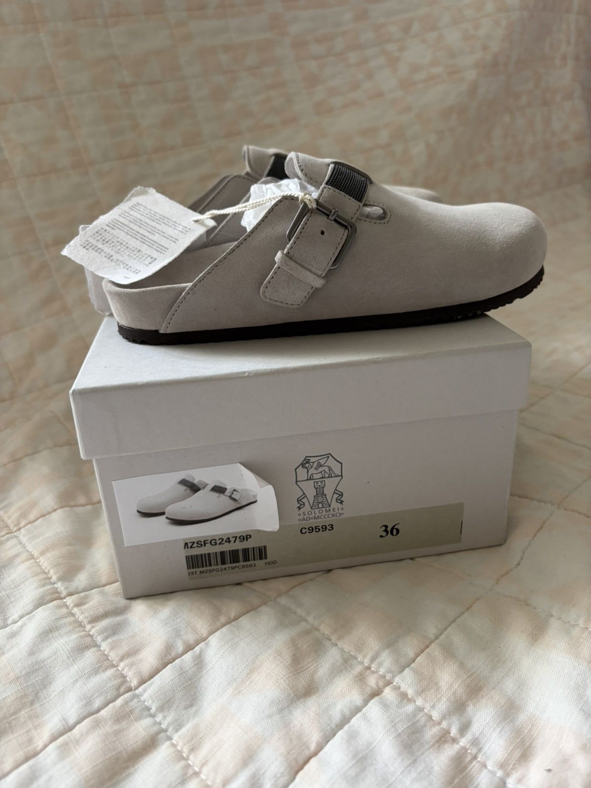 Brunello Cucinelli Brunello Cucinelli Suede Monili Chain Mule NWT Box EU 36 Size US 6 / IT 36 - 1 Thumbnail