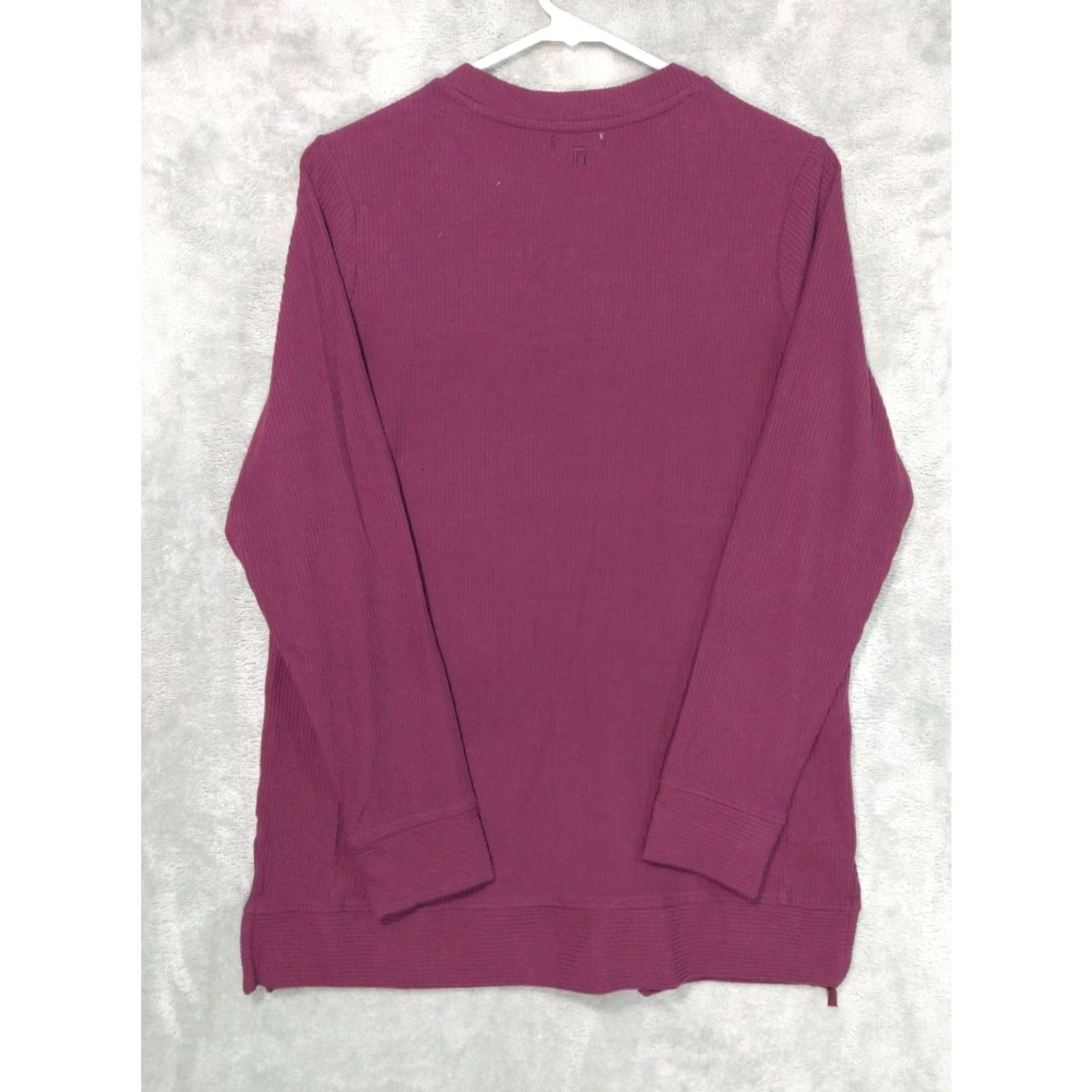 Vintage Tommy John Sweatshirt Womens Medium Red Zen Ribbed Pullover Casual Long Sleeve Size M / US 6-8 / IT 42-44 - 2 Thumbnail